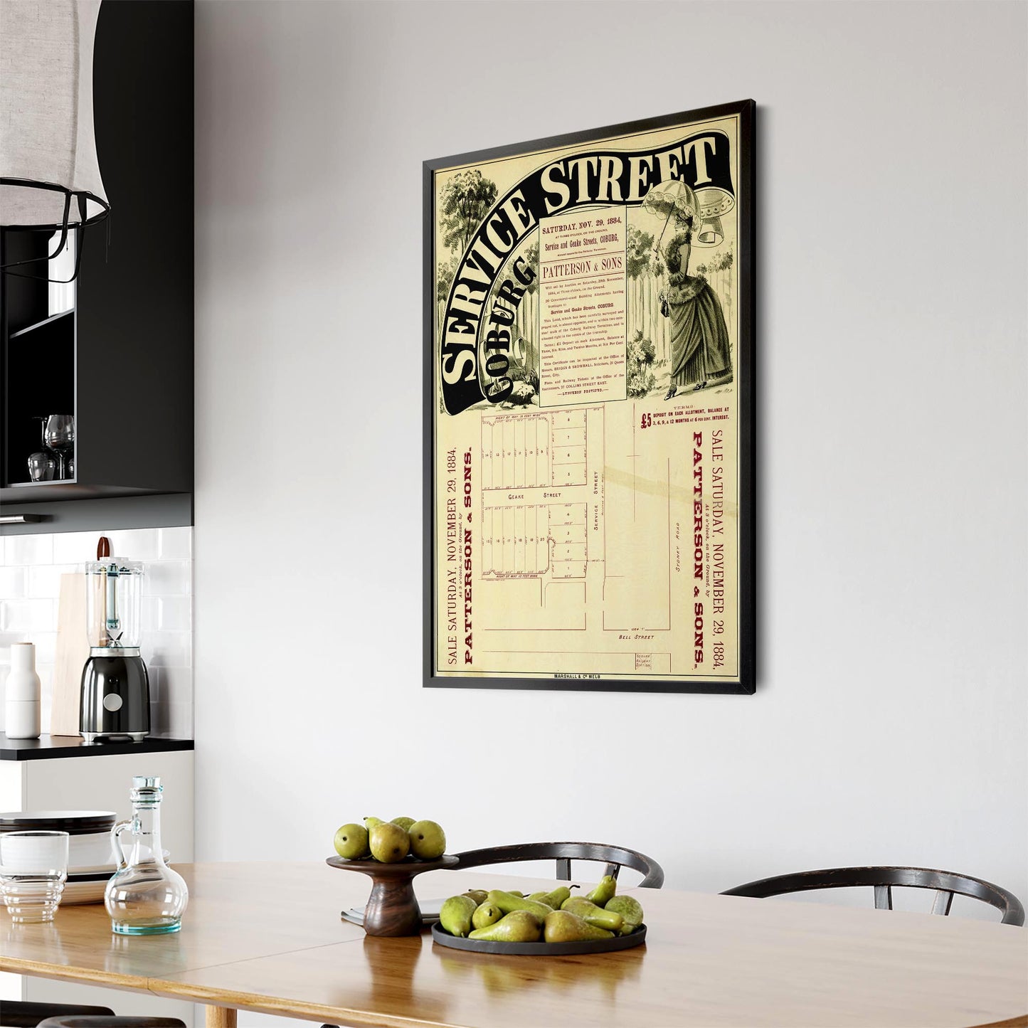 Coburg Melbourne Vintage Real Estate Advert Art #2 - The Affordable Art Company