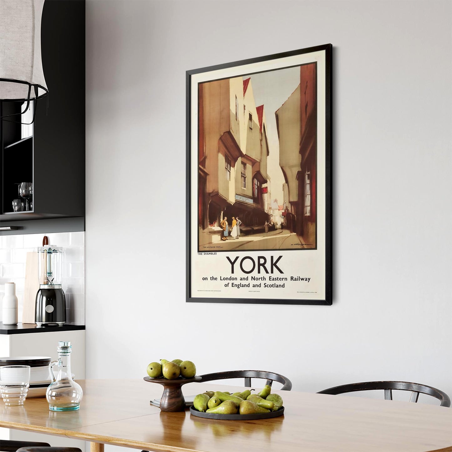 The Shambles York Vintage Travel Advert Wall Art - The Affordable Art Company