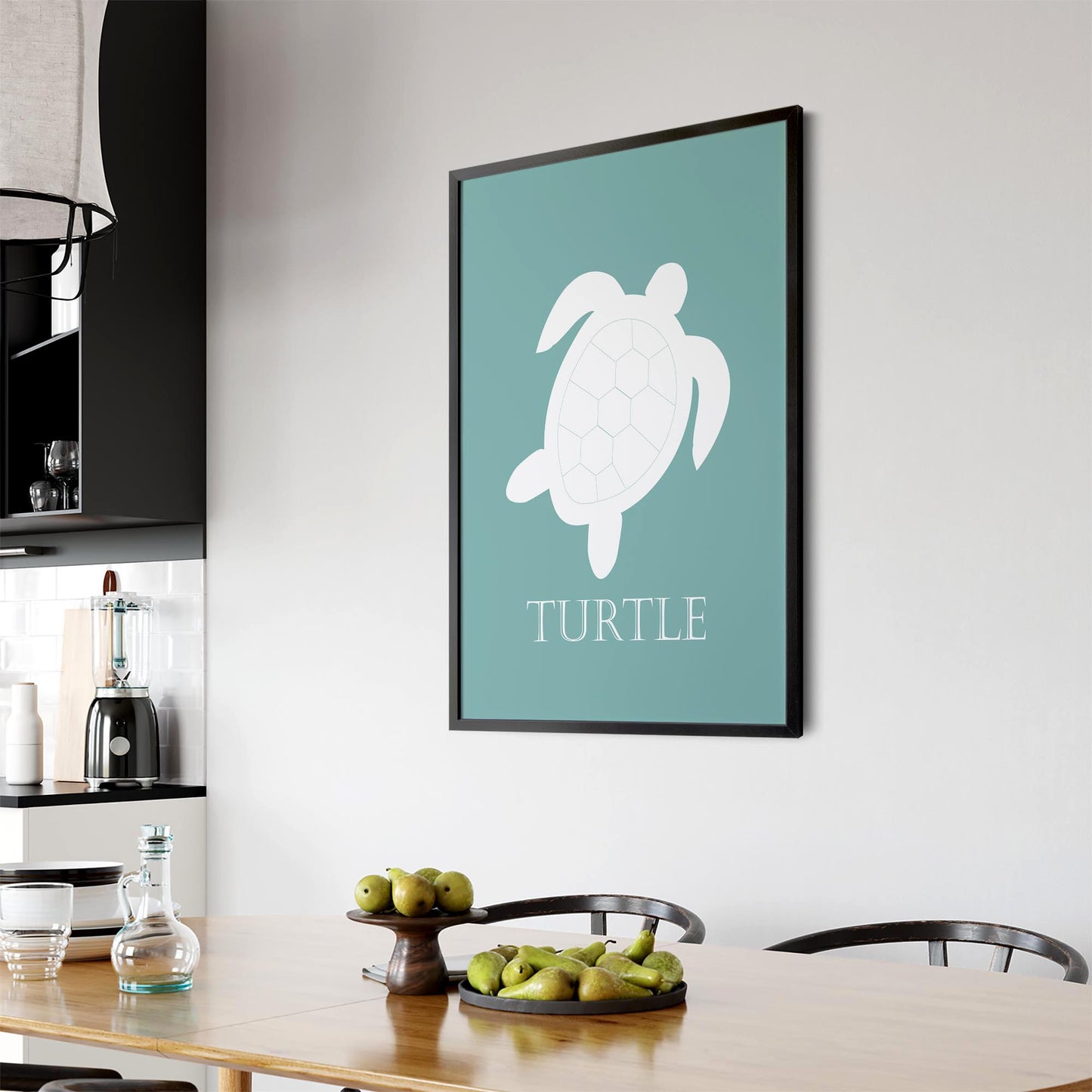 Sea Turtle Cartoon Sealife Nursery Baby Wall Art #2 - The Affordable Art Company