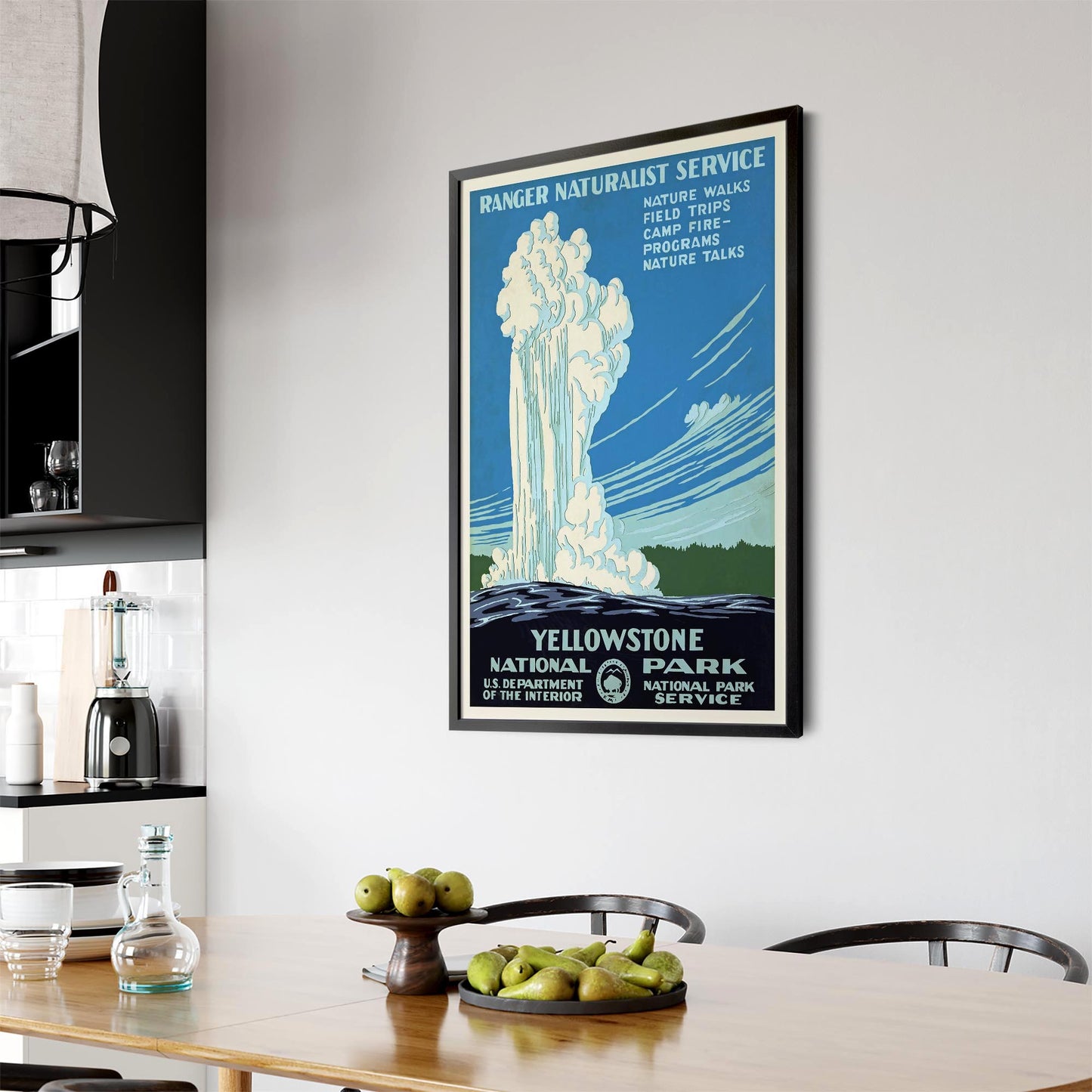 Yellowstone, USA Vintage Travel Advert Wall Art - The Affordable Art Company