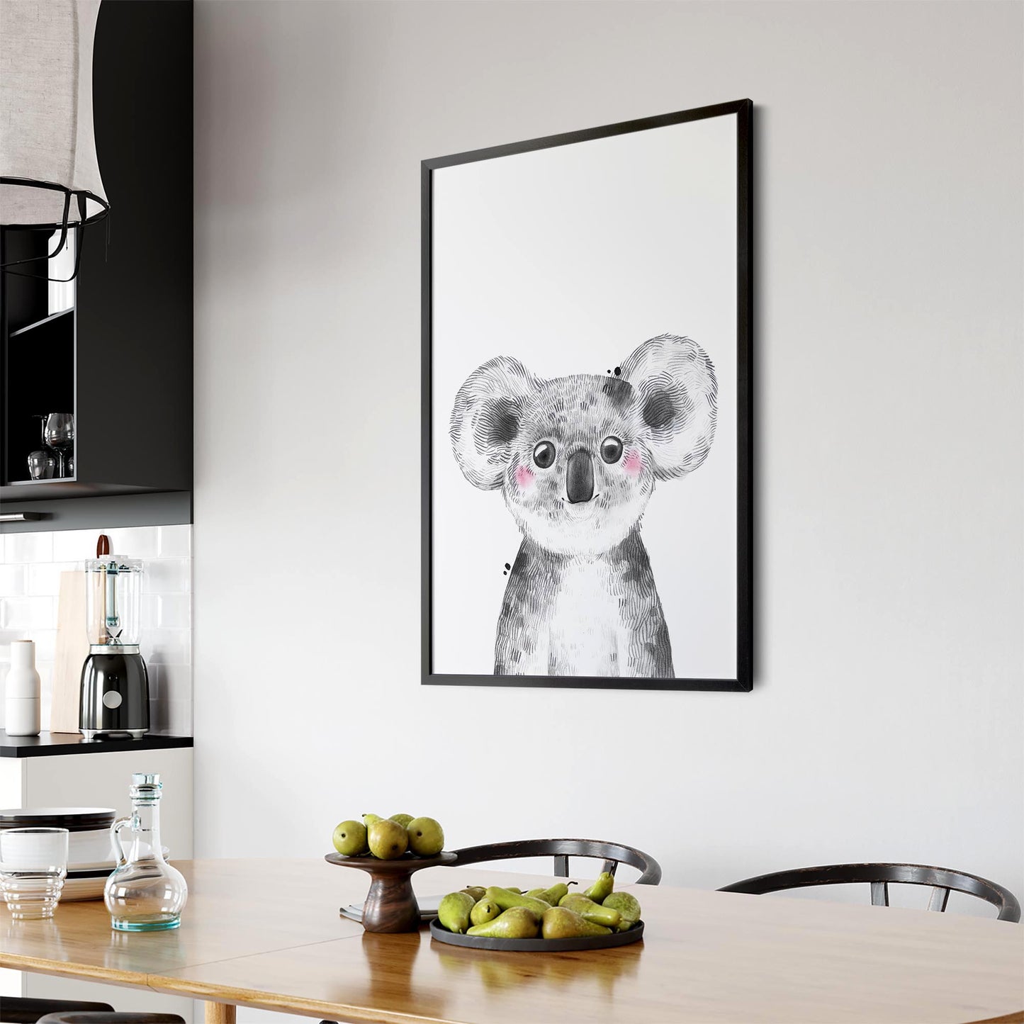 Cute Blushing Baby Koala Nursery Animal Wall Art - The Affordable Art Company