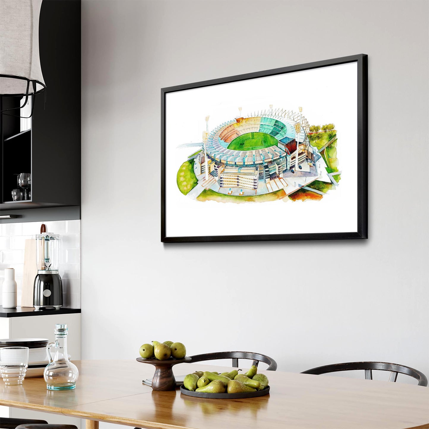 Melbourne Cricket Ground Watercolour MCG Wall Art - The Affordable Art Company