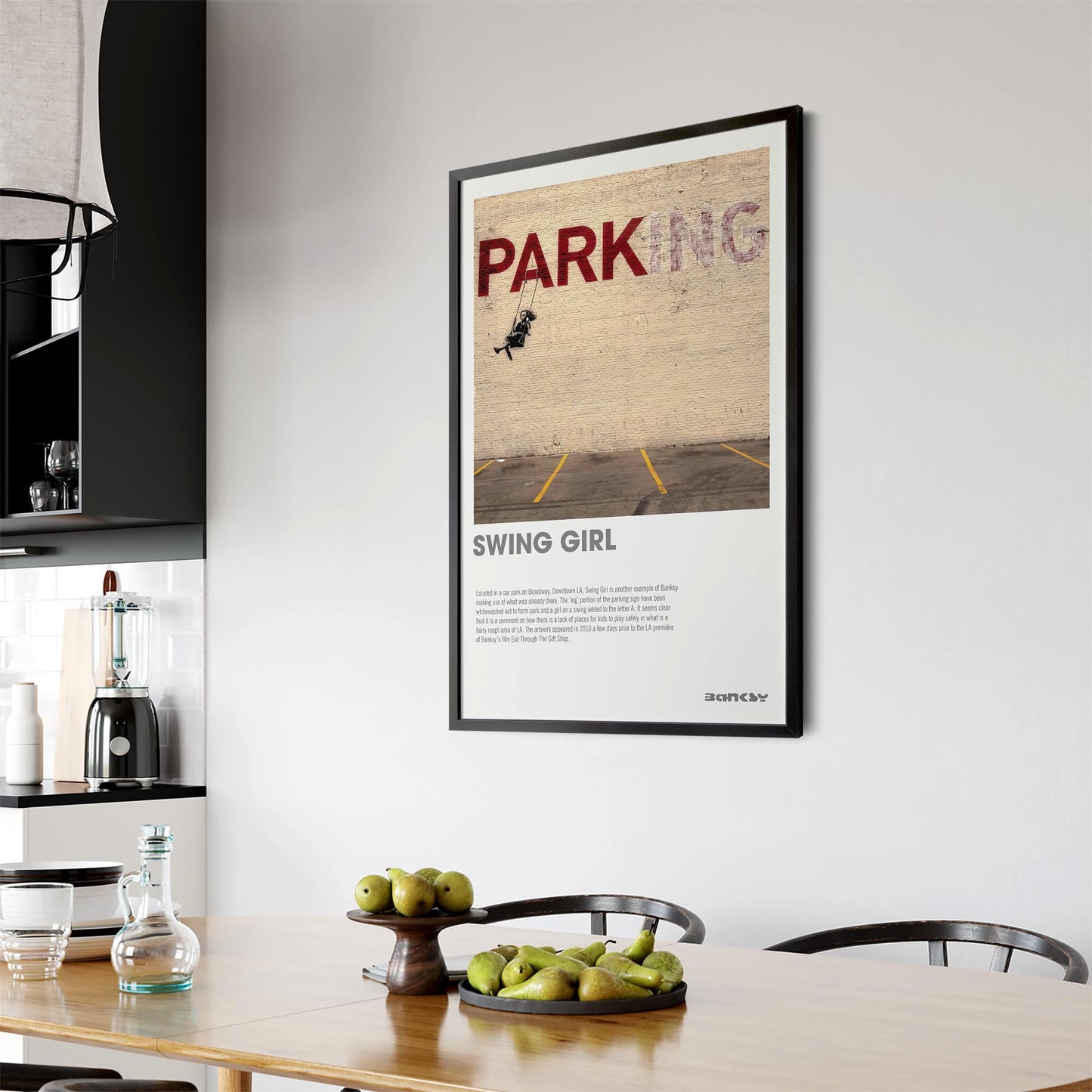 Banksy "Swing Girl" Graffiti Gallery Style Wall Art - The Affordable Art Company