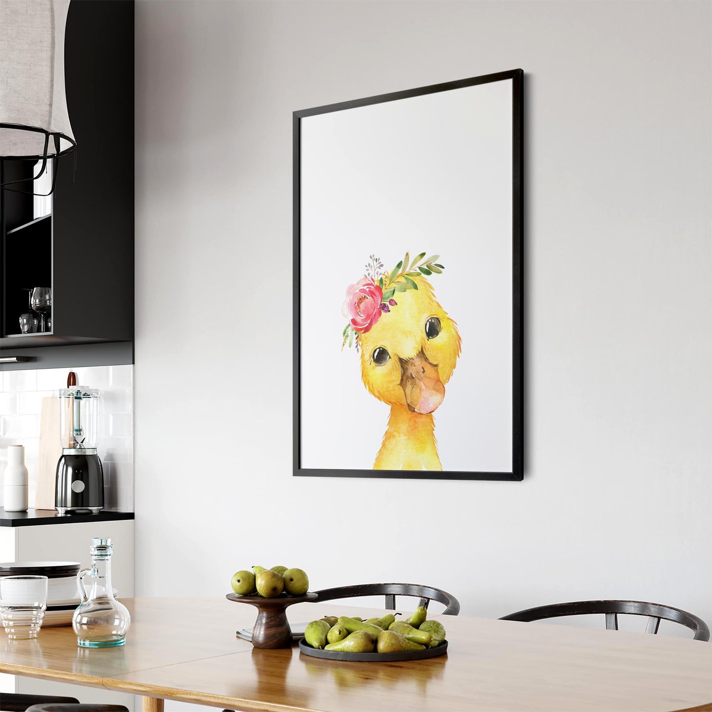 Cute Baby Duck Nursery Animal Gift Wall Art - The Affordable Art Company