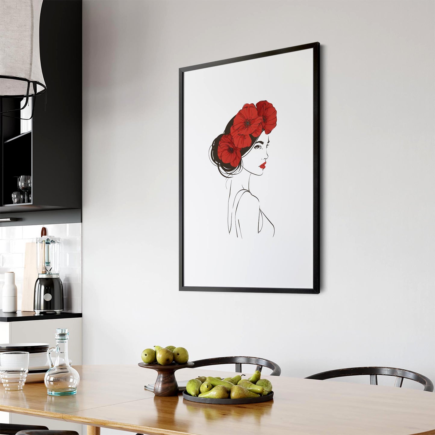Cute Girl Minimal Fashion Bedroom Wall Art #1 - The Affordable Art Company
