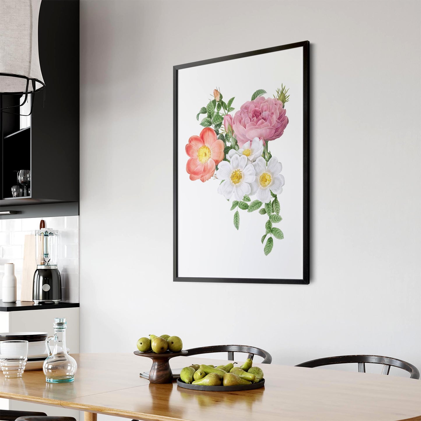 Botanical Flower Painting Floral Kitchen Wall Art #1 - The Affordable Art Company