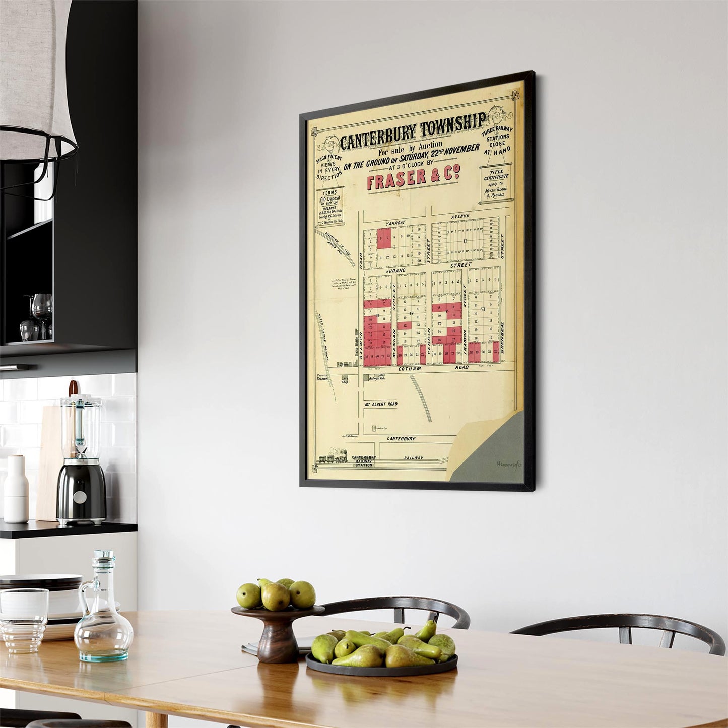 Canterbury Melborune Vintage Real Estate Advert Art #1 - The Affordable Art Company