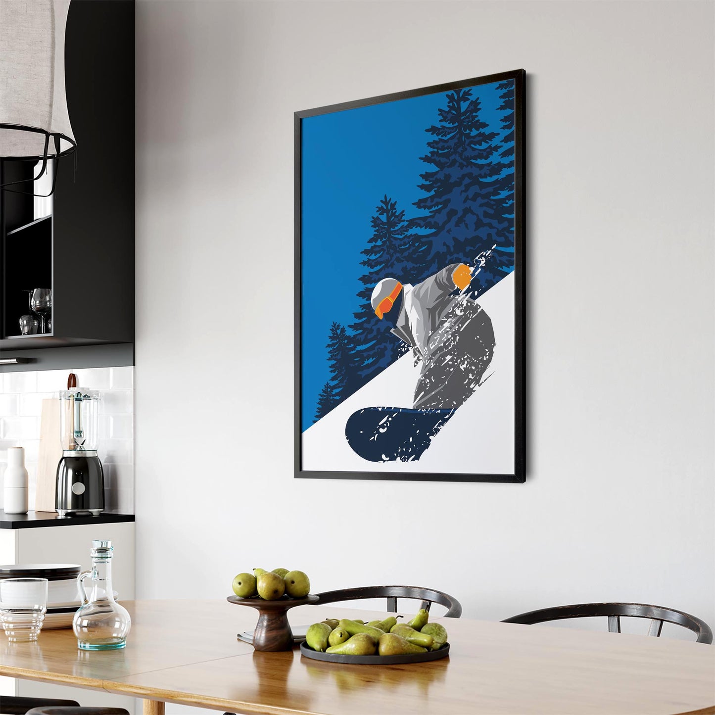 Retro Snowboard Vintage Winter Cabin Wall Art #2 - The Affordable Art Company