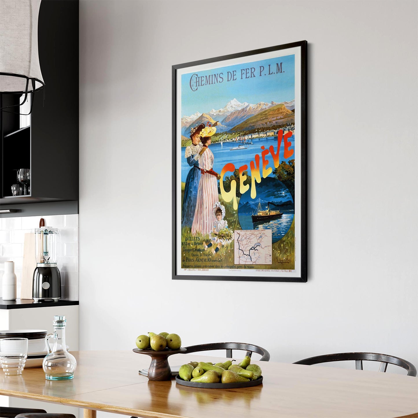 Geneve, Switzerland Vintage Travel Advert Wall Art - The Affordable Art Company