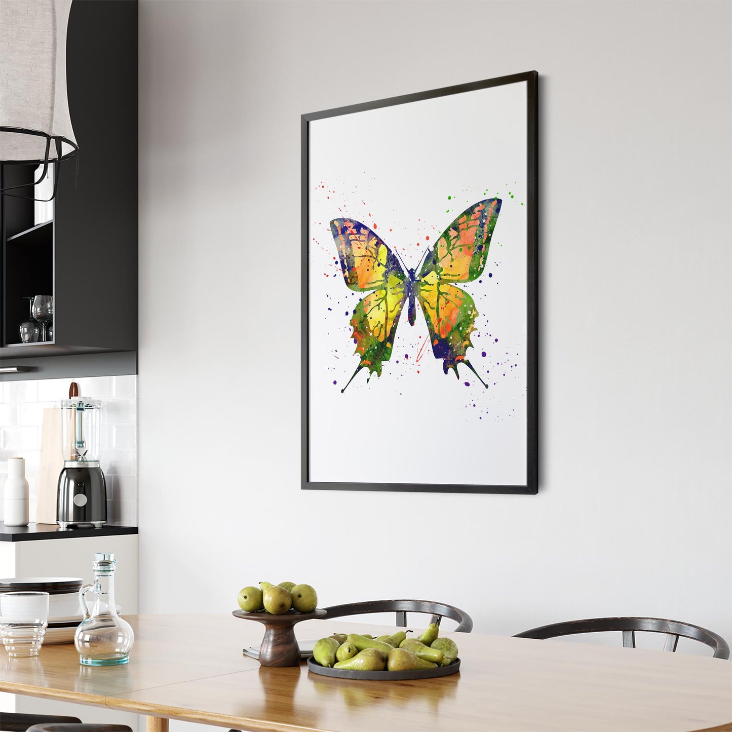 Butterfly Cute Nursery Baby Toddler Wall Art #3 - The Affordable Art Company
