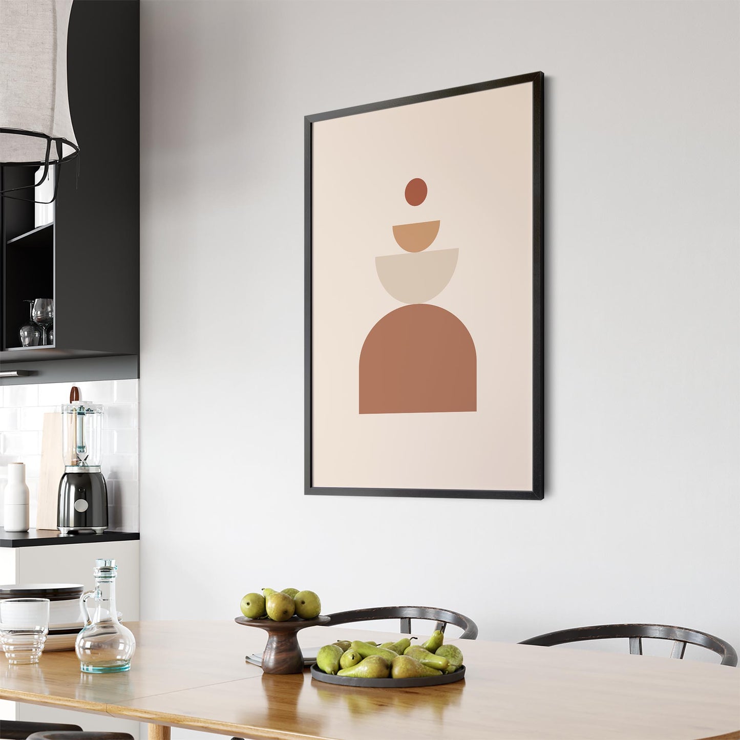 Minimal Pastel Abstract Retro Shapes Wall Art #6 - The Affordable Art Company