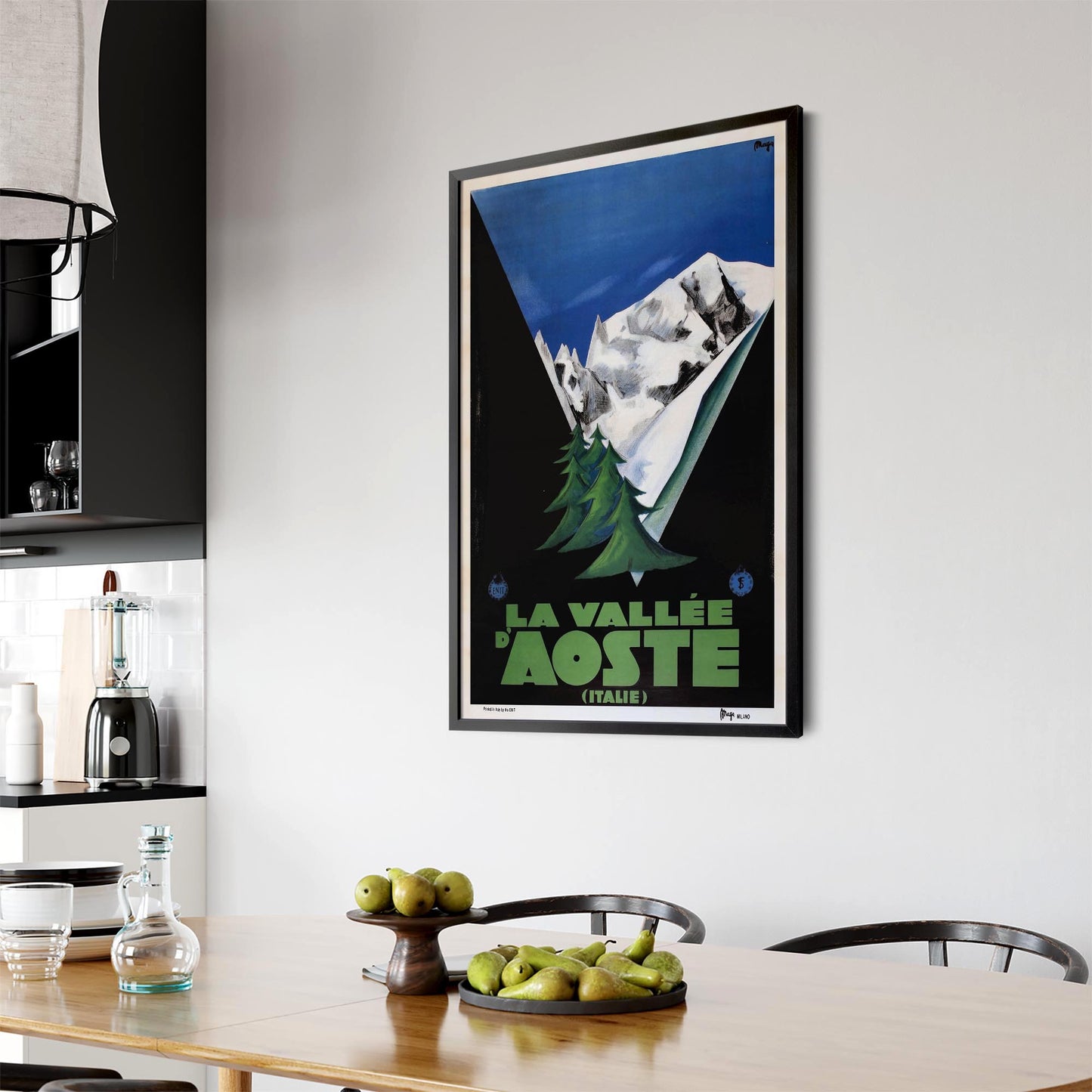 French Alps Tourism Vintage Travel Advert Wall Art - The Affordable Art Company