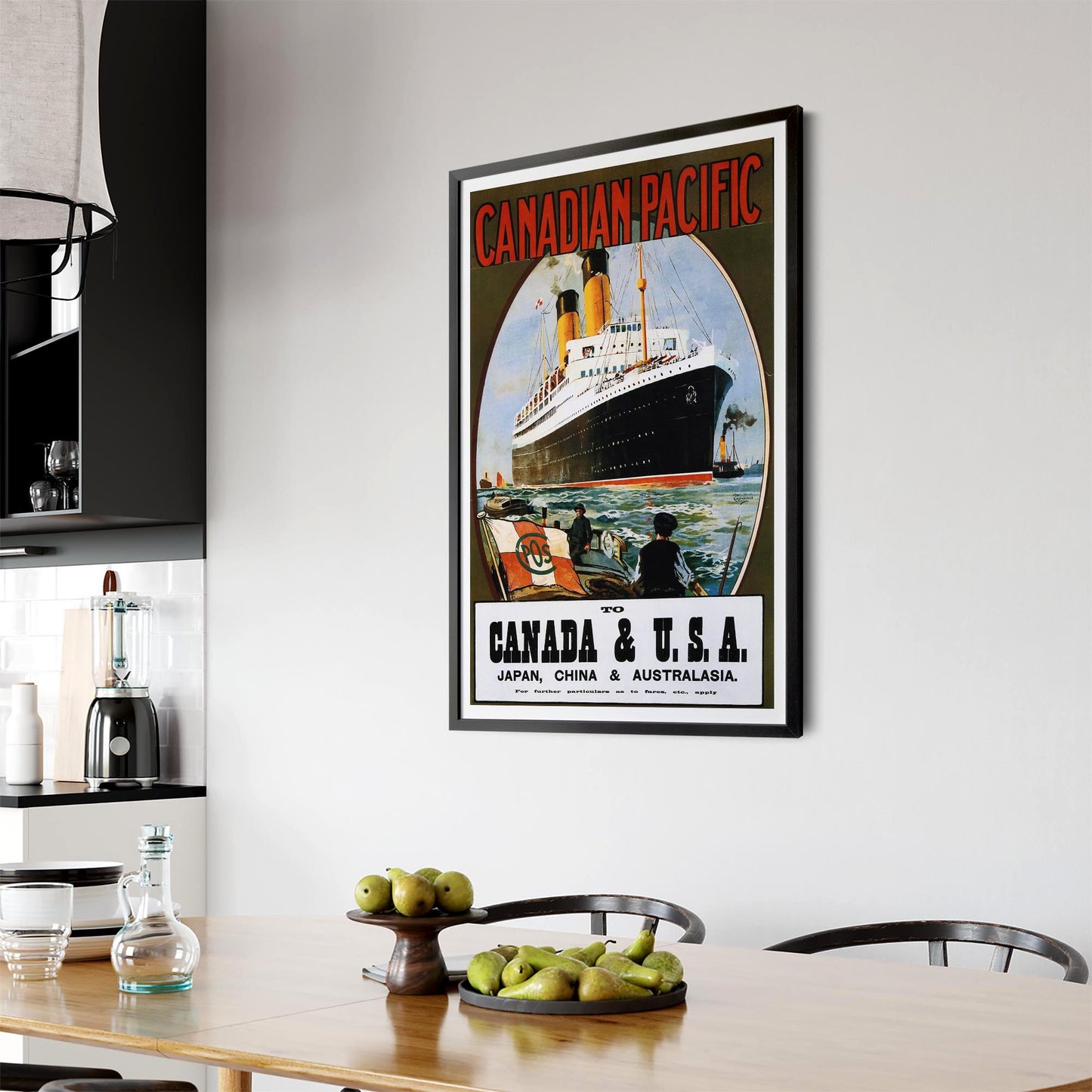 Canadian Pacific Vintage Shipping Advert Wall Art #2 - The Affordable Art Company