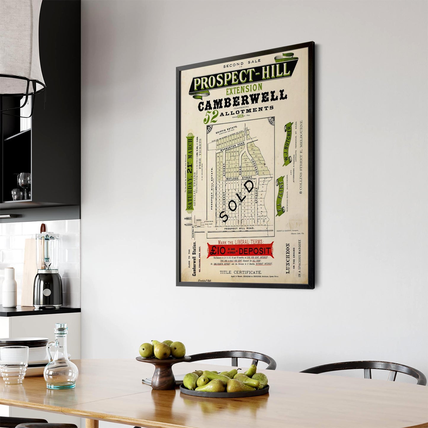 Camberwell Melbourne Vintage Real Estate Ad Art #2 - The Affordable Art Company