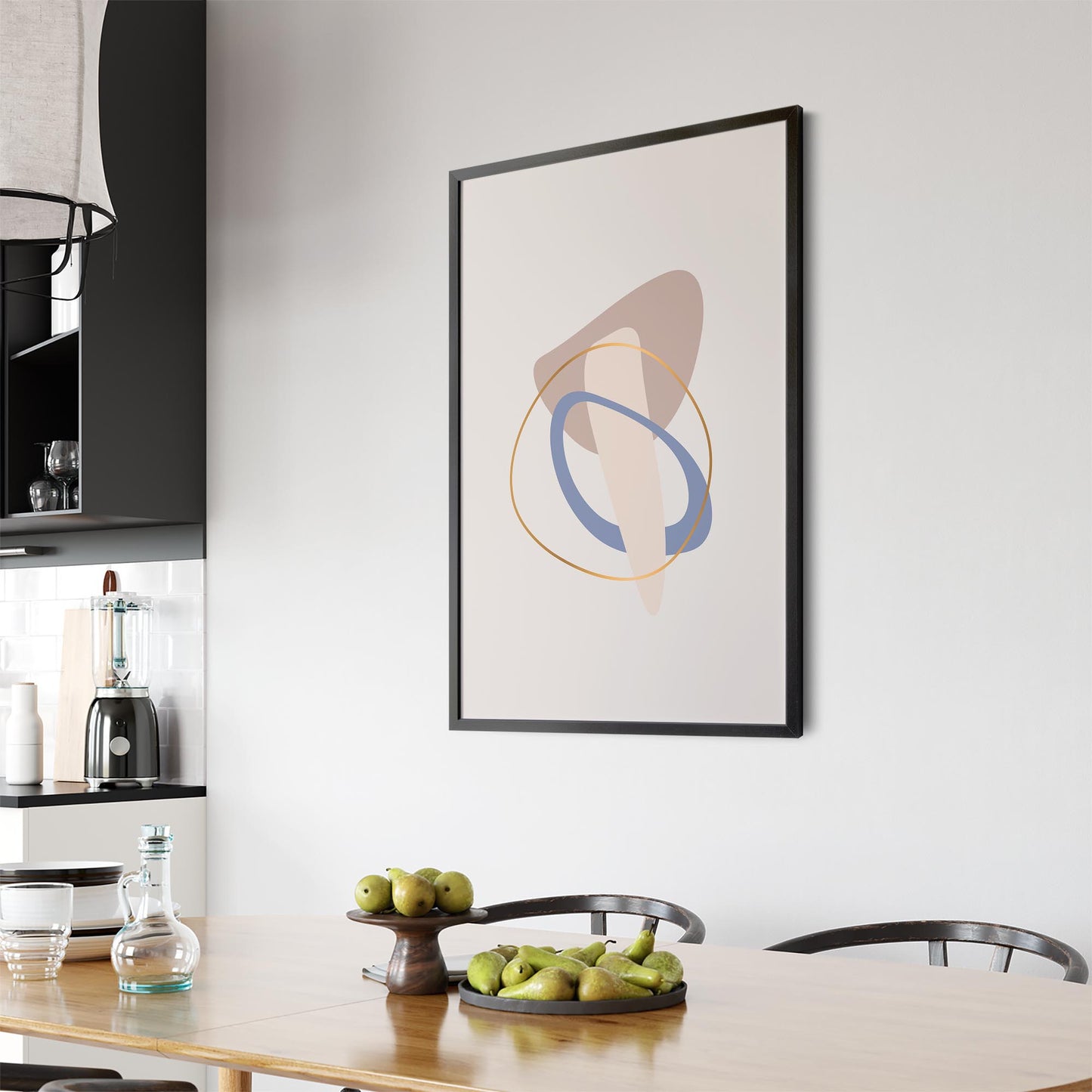 Pale Abstract Shapes Wall Art #3 - The Affordable Art Company