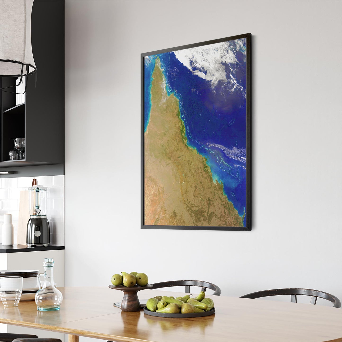 Great Barrier Reef from Space Australia Wall Art - The Affordable Art Company