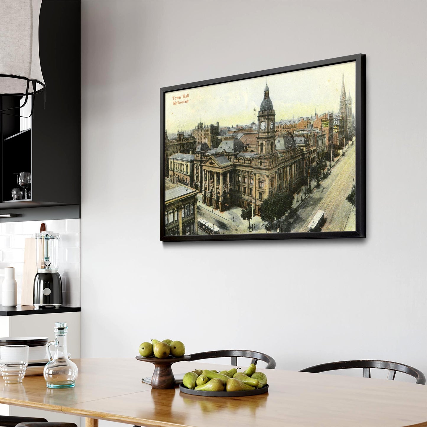 Town Hall, Melbourne Vintage Painting Wall Art #1 - The Affordable Art Company