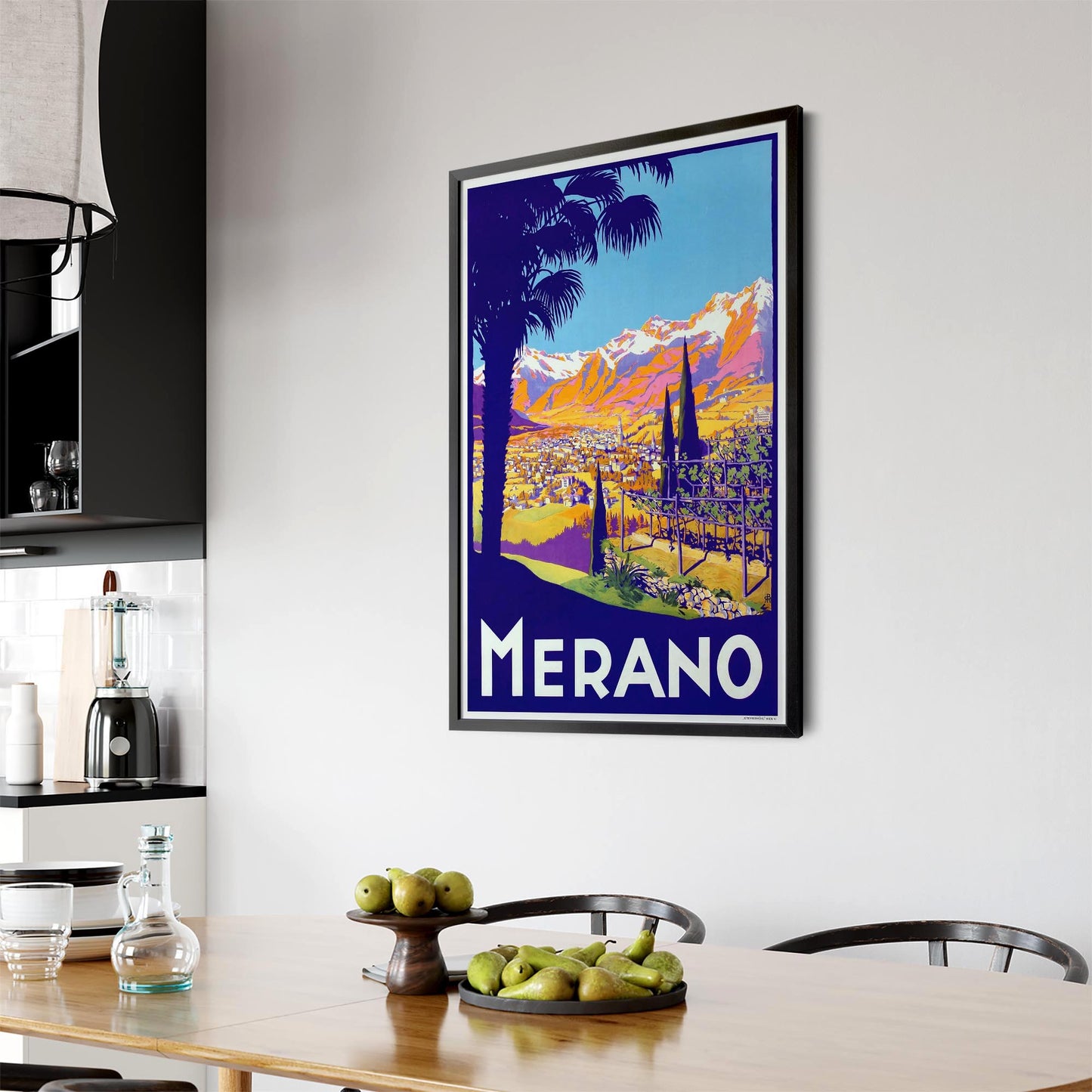 Merano, Italy Vintage Travel Advert Wall Art - The Affordable Art Company