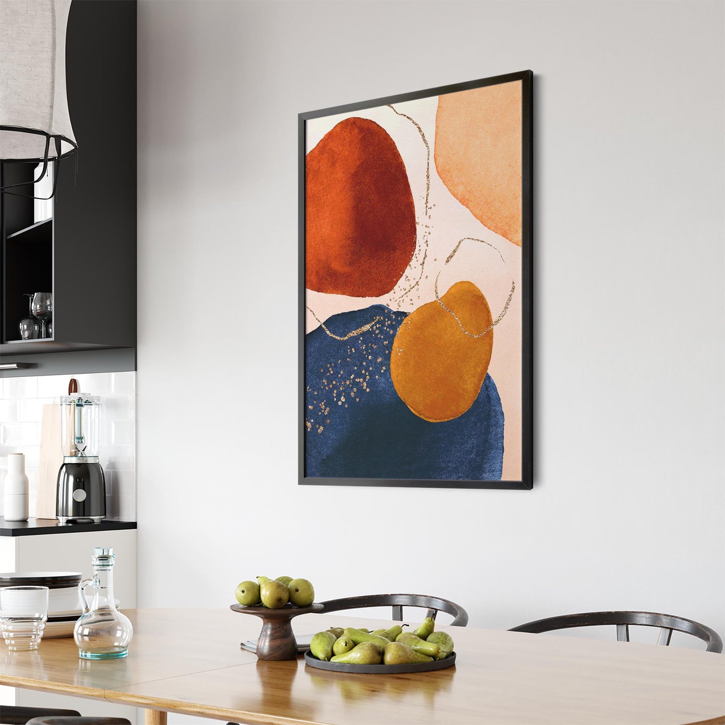 Abstract Modern Watercolour Shapes Painting Wall Art #3 - The Affordable Art Company