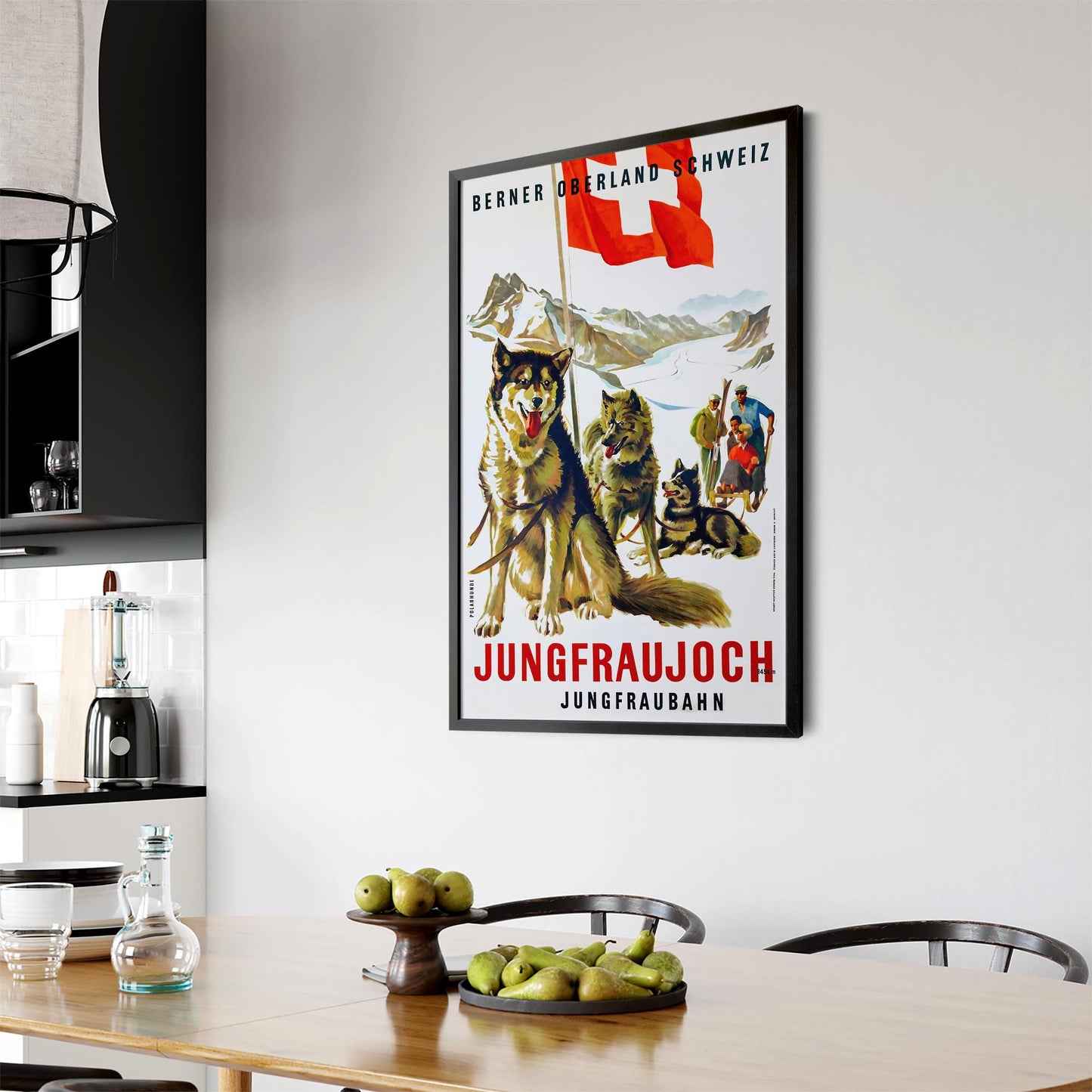 Jungfrau Switzerland Vintage Travel Advert Wall Art - The Affordable Art Company