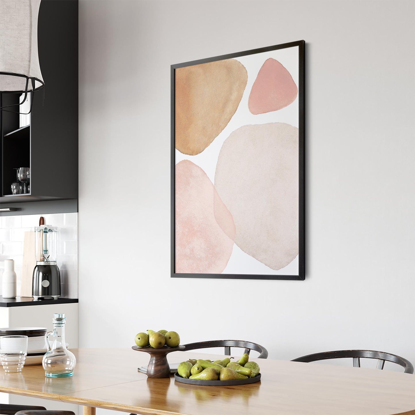 Abstract Modern Watercolour Shapes Painting Wall Art #16 - The Affordable Art Company