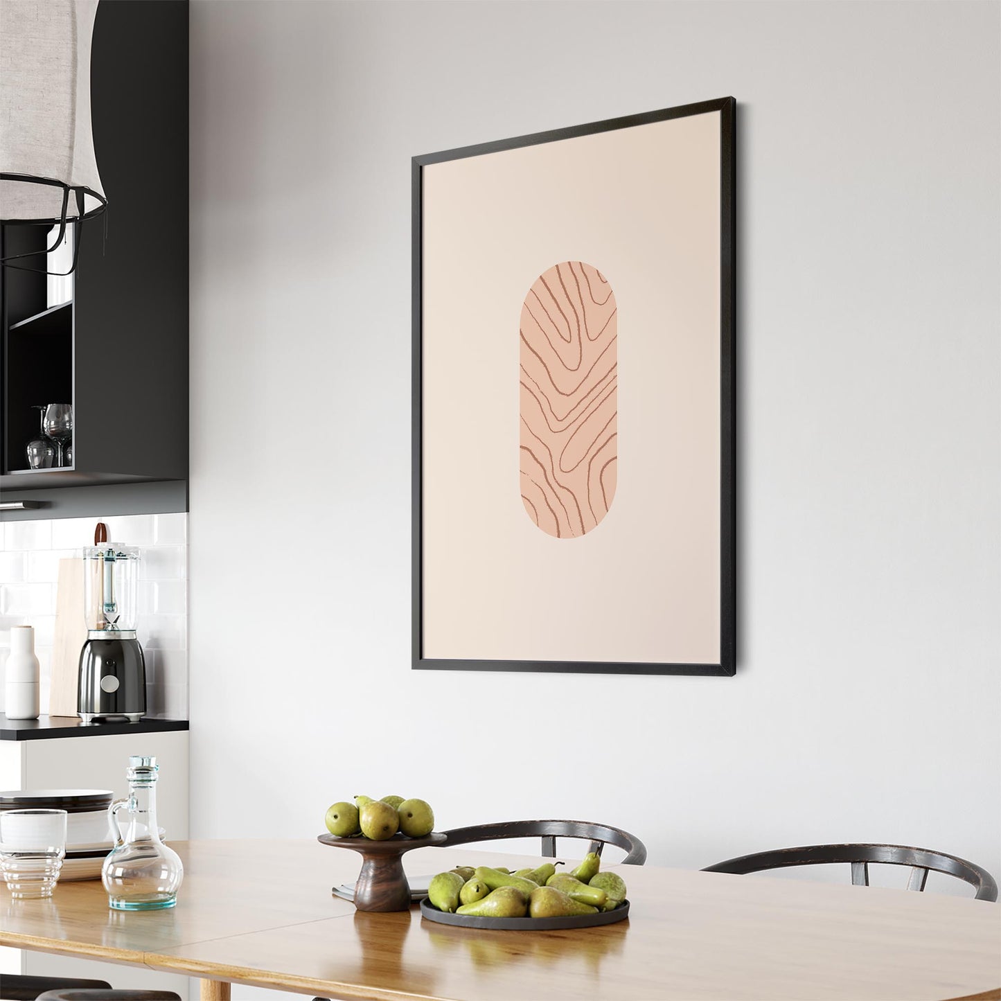 Minimal Pastel Abstract Retro Shapes Wall Art #8 - The Affordable Art Company