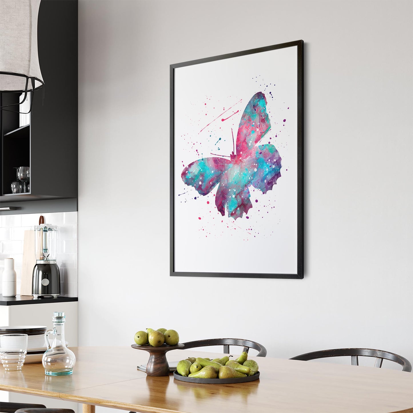 Butterfly Cute Nursery Baby Toddler Wall Art #2 - The Affordable Art Company