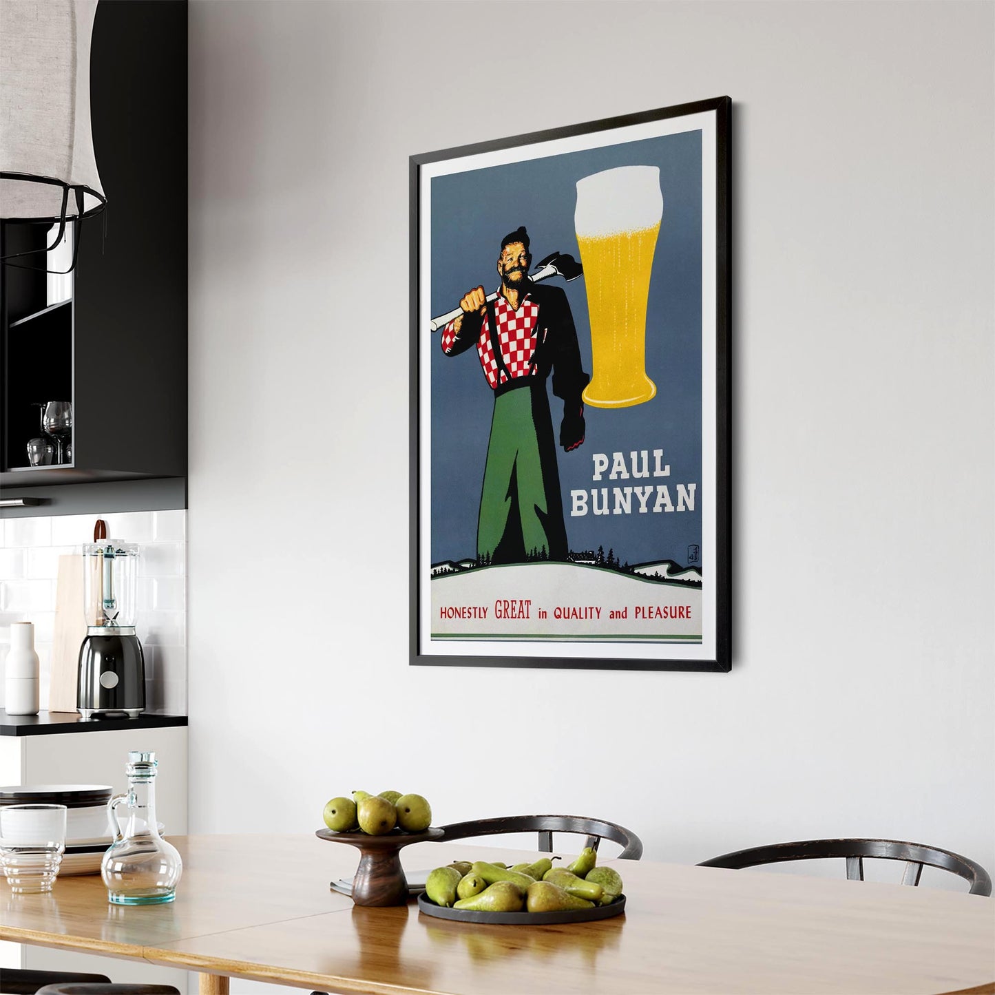 Paul Bunyan Vintage Beer Advert Wall Art - The Affordable Art Company