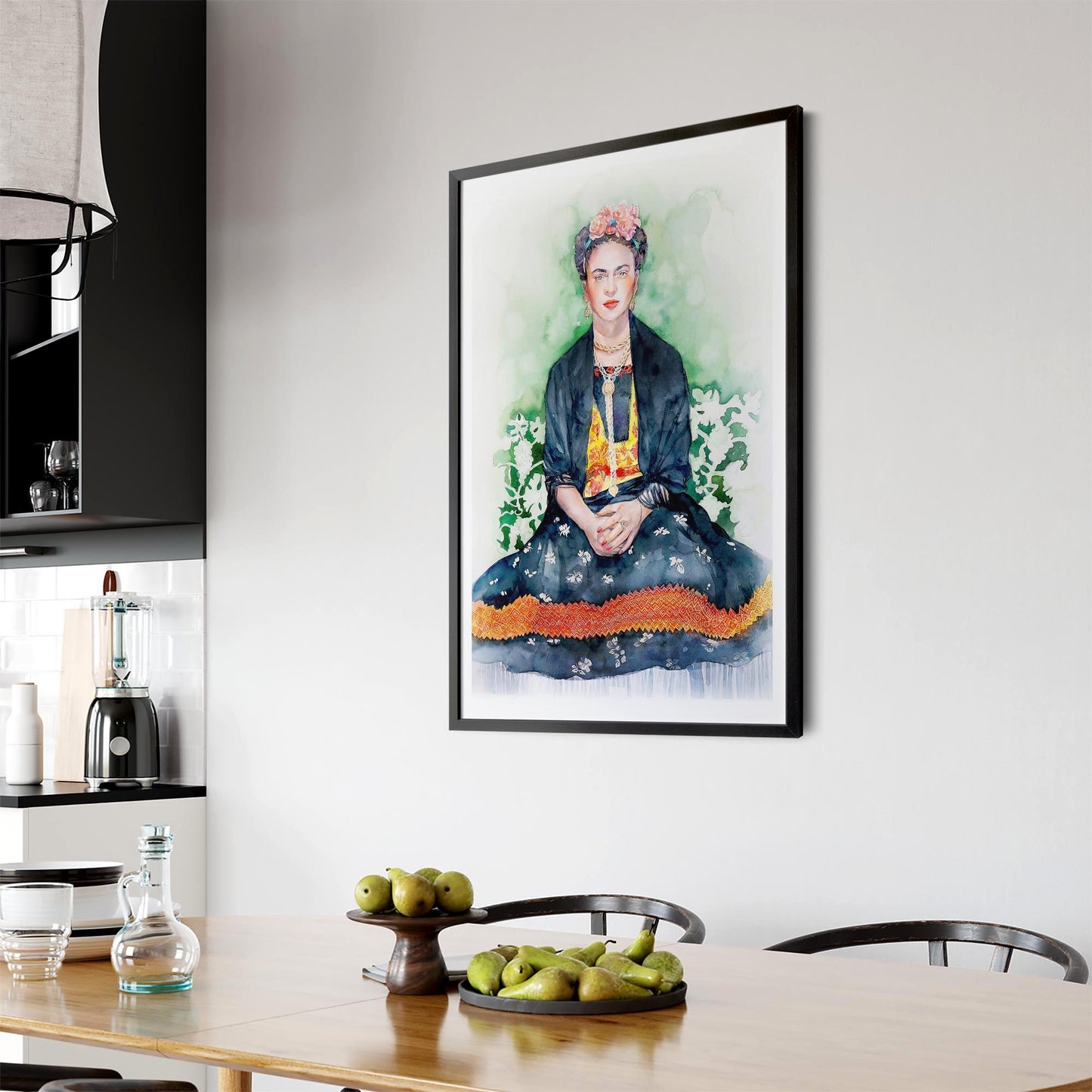 Frida Kahlo Watercolour Painting Fashion Wall Art - The Affordable Art Company