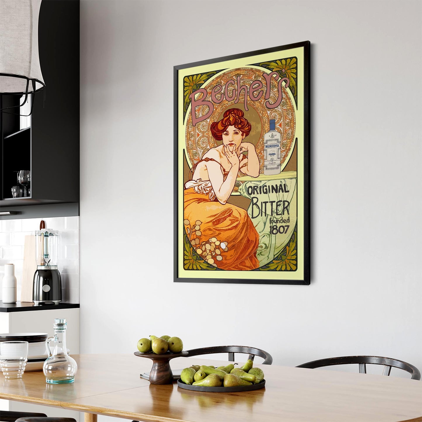 Bechers Bitter Vintage Cafe Style Kitchen Wall Art - The Affordable Art Company