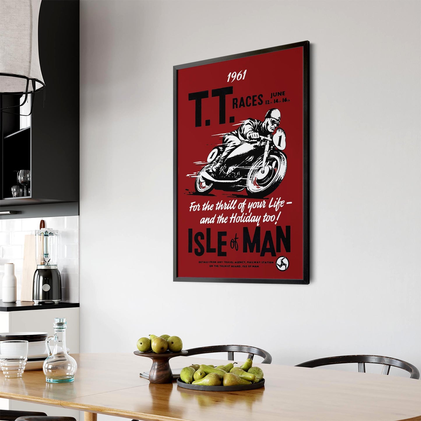 Motorcycle Vintage Man Cave Garage Wall Art - The Affordable Art Company