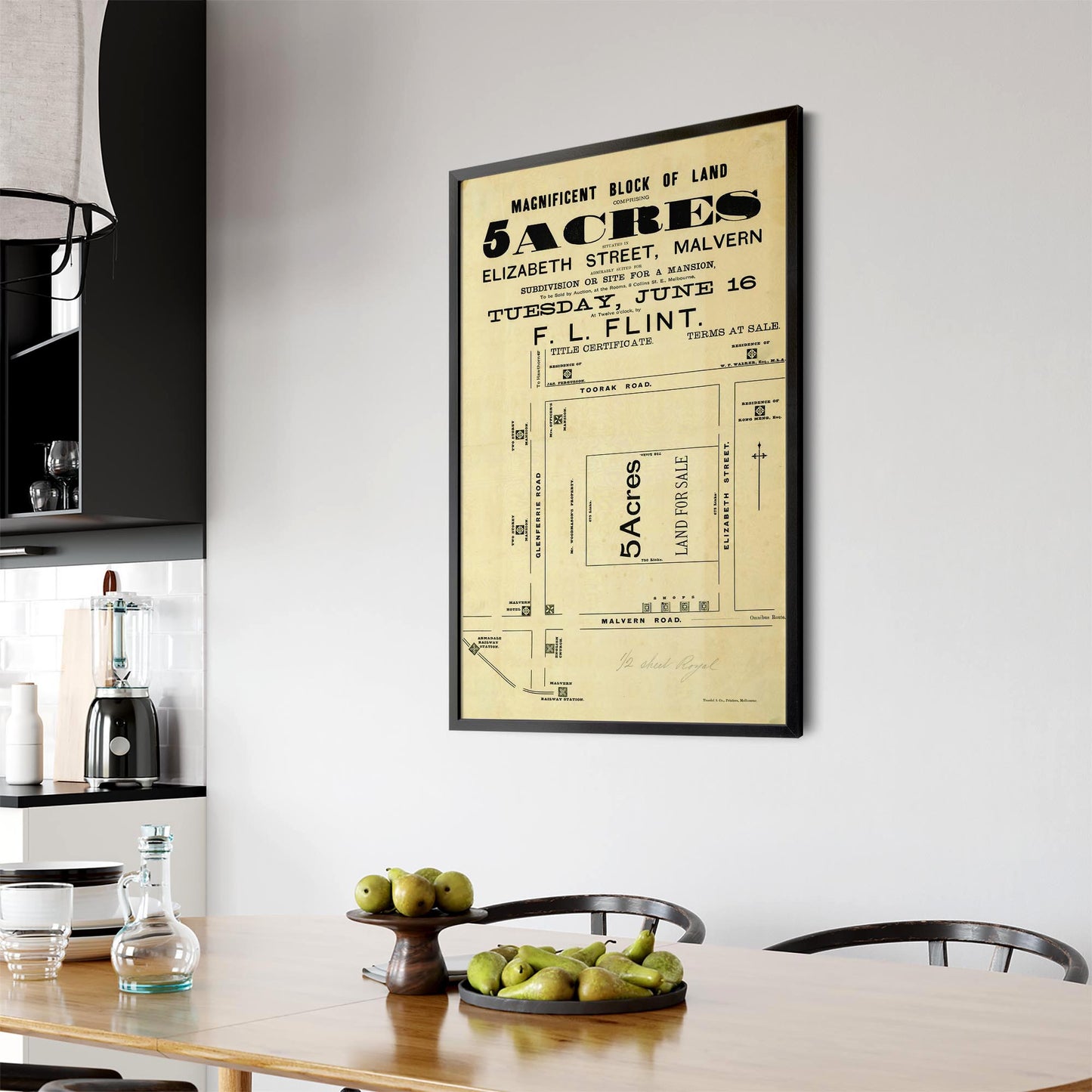Malvern Melbourne Vintage Real Estate Advert Art #5 - The Affordable Art Company