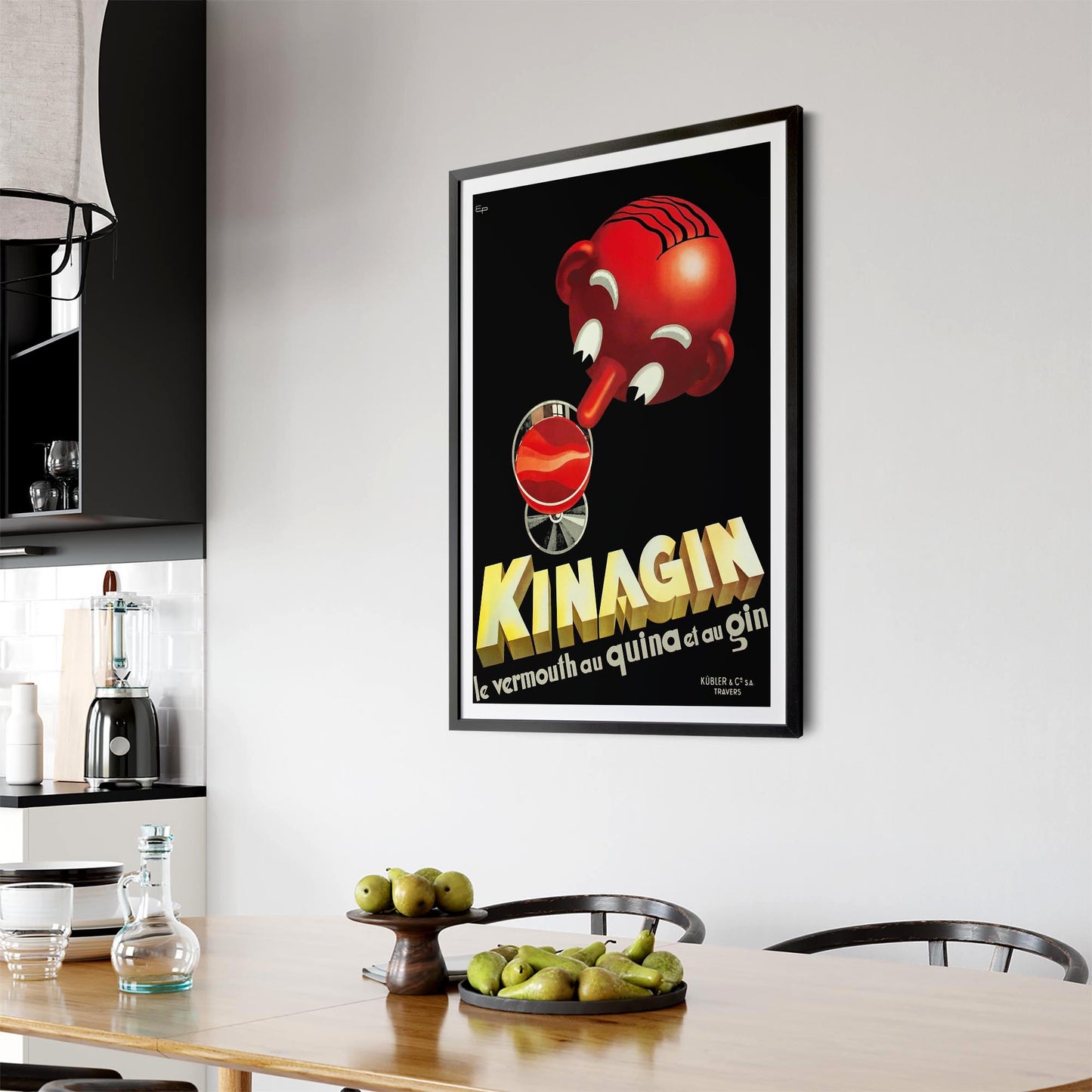 Kinagin Vermouth Vintage Drink Advert Wall Art - The Affordable Art Company
