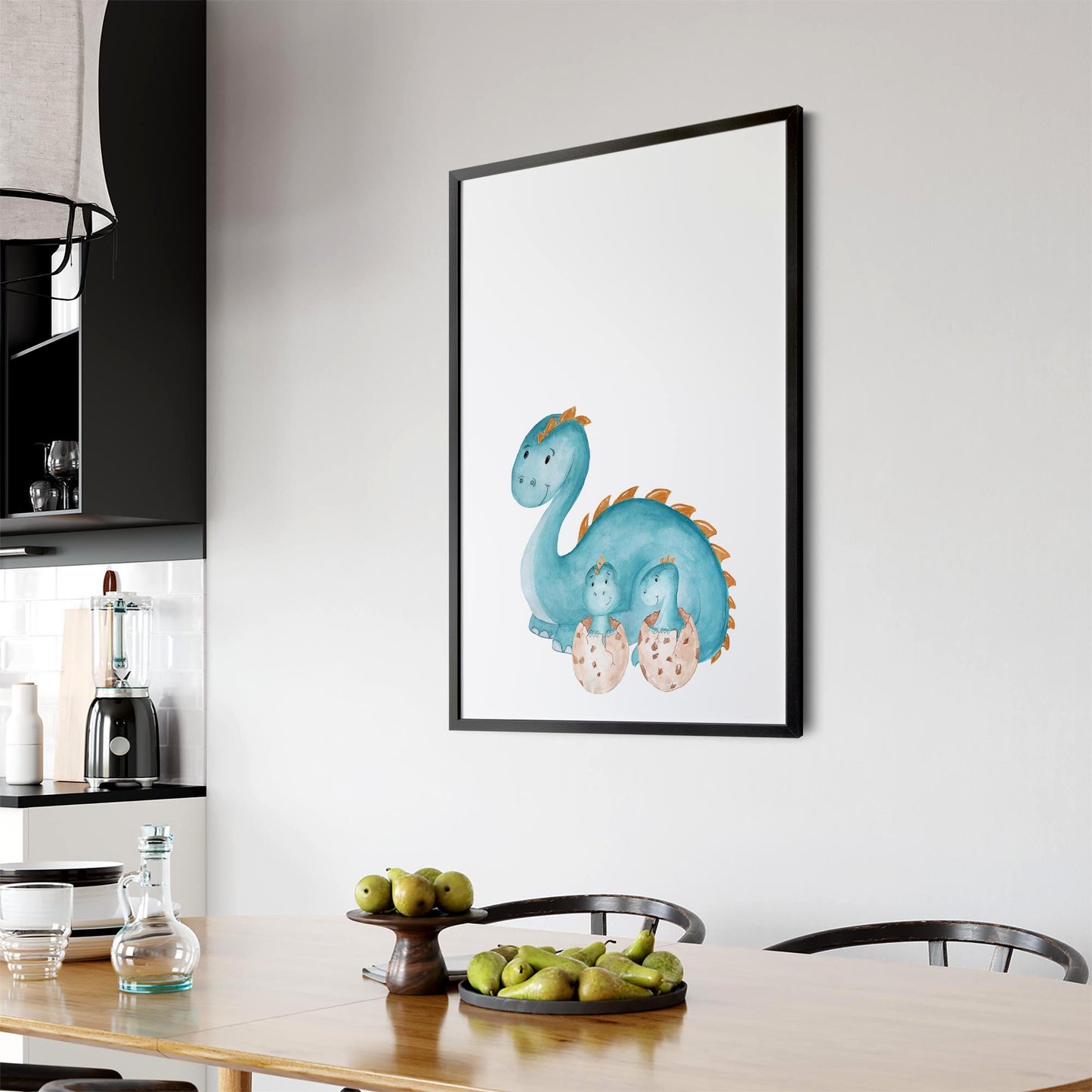 Cute Cartoon Dinosaur Boys Bedroom Wall Art #1 - The Affordable Art Company