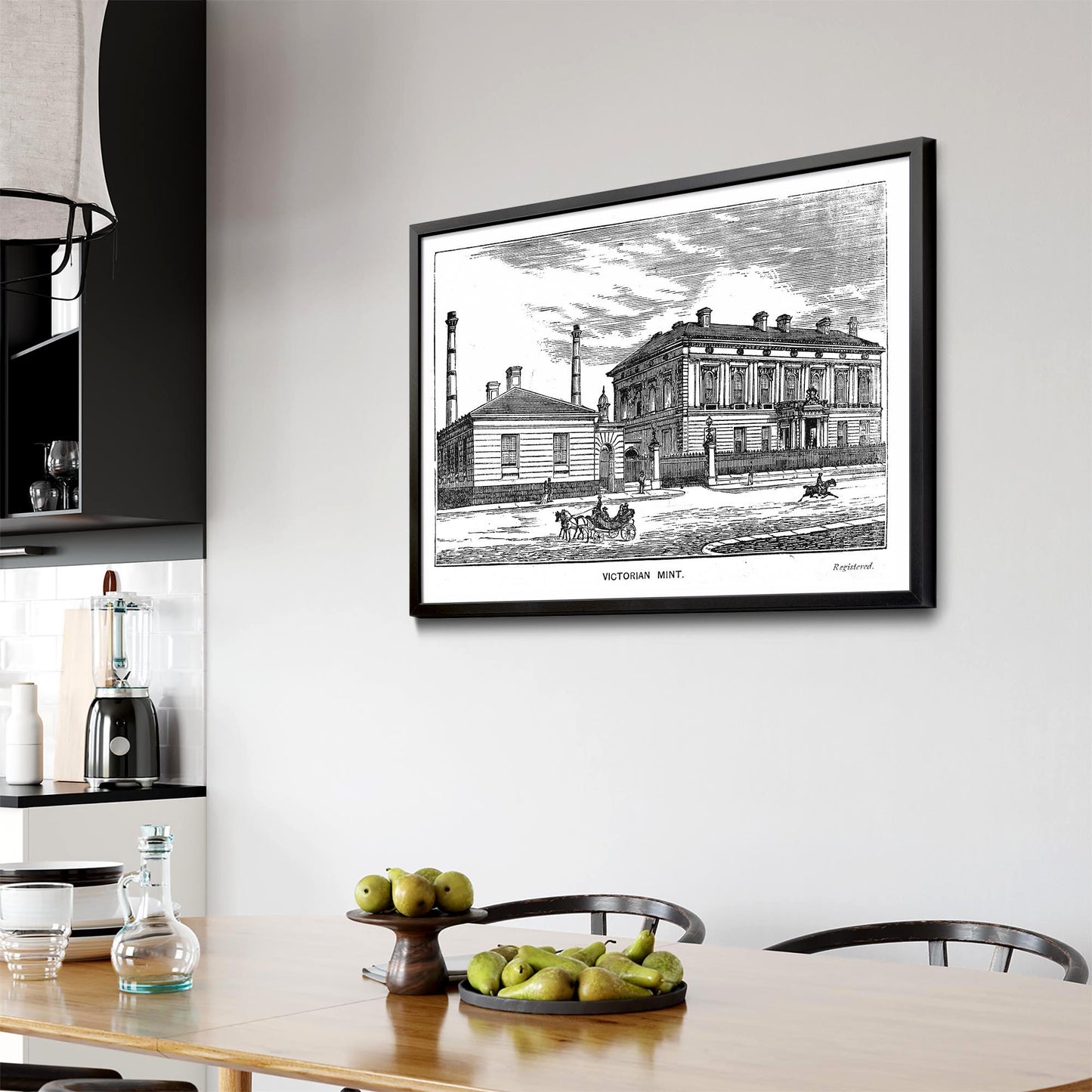 Victorian Mint, Melbourne Drawing Vintage Wall Art - The Affordable Art Company