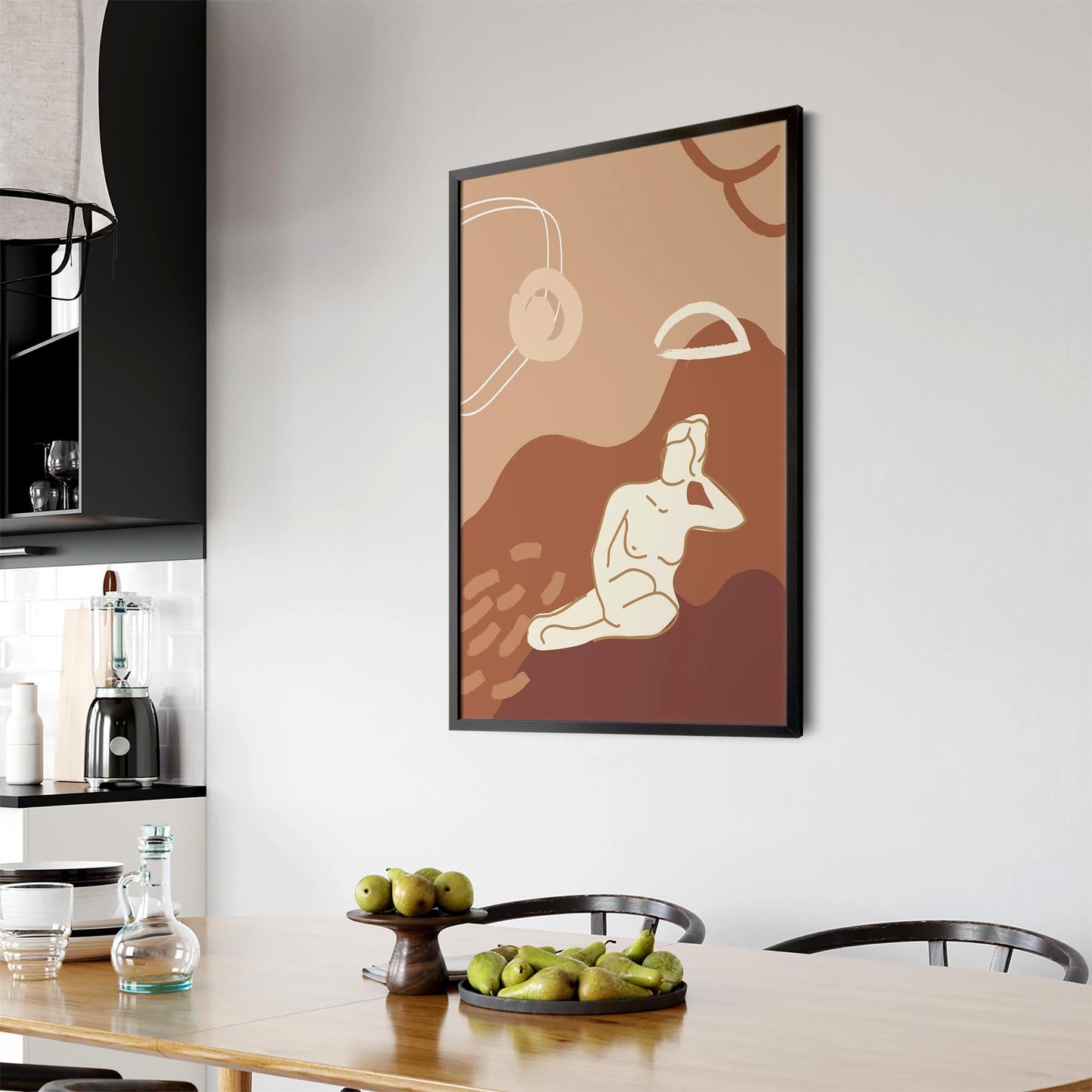 Minimal Greek Goddess Retro Abstract Wall Art - The Affordable Art Company