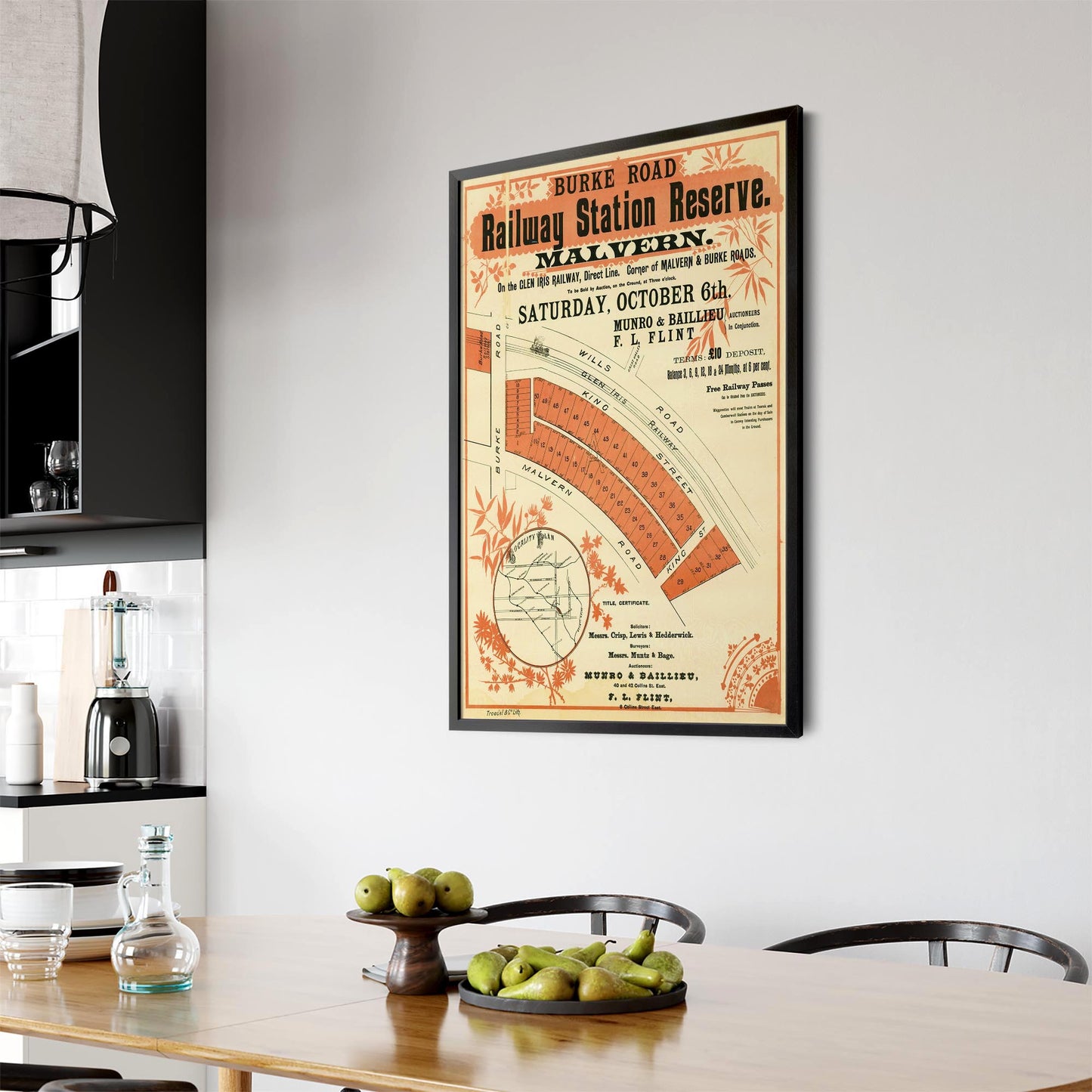 Malvern Melbourne Vintage Real Estate Advert Art #1 - The Affordable Art Company
