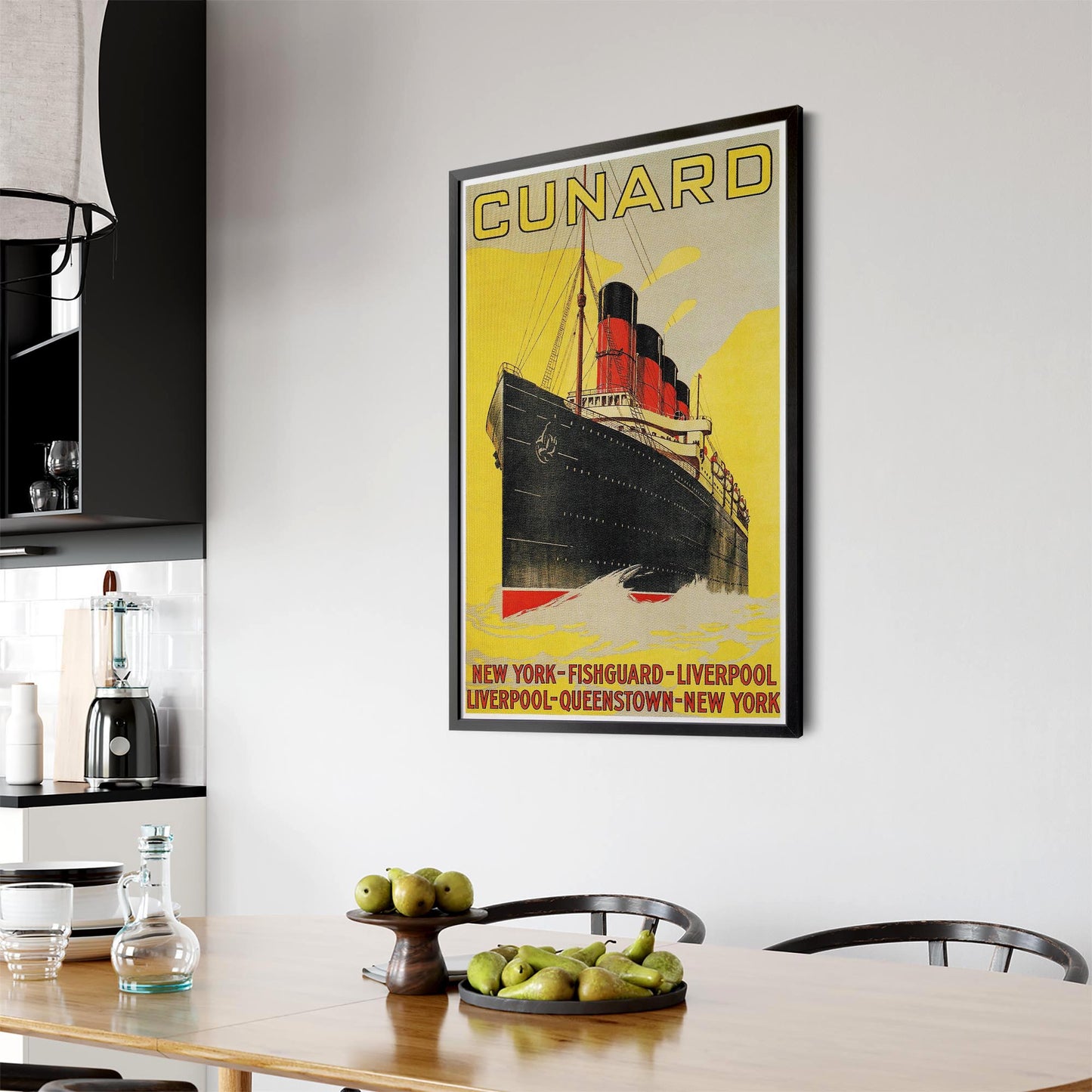 Cunard Line Vintage Shipping Advert Wall Art - The Affordable Art Company