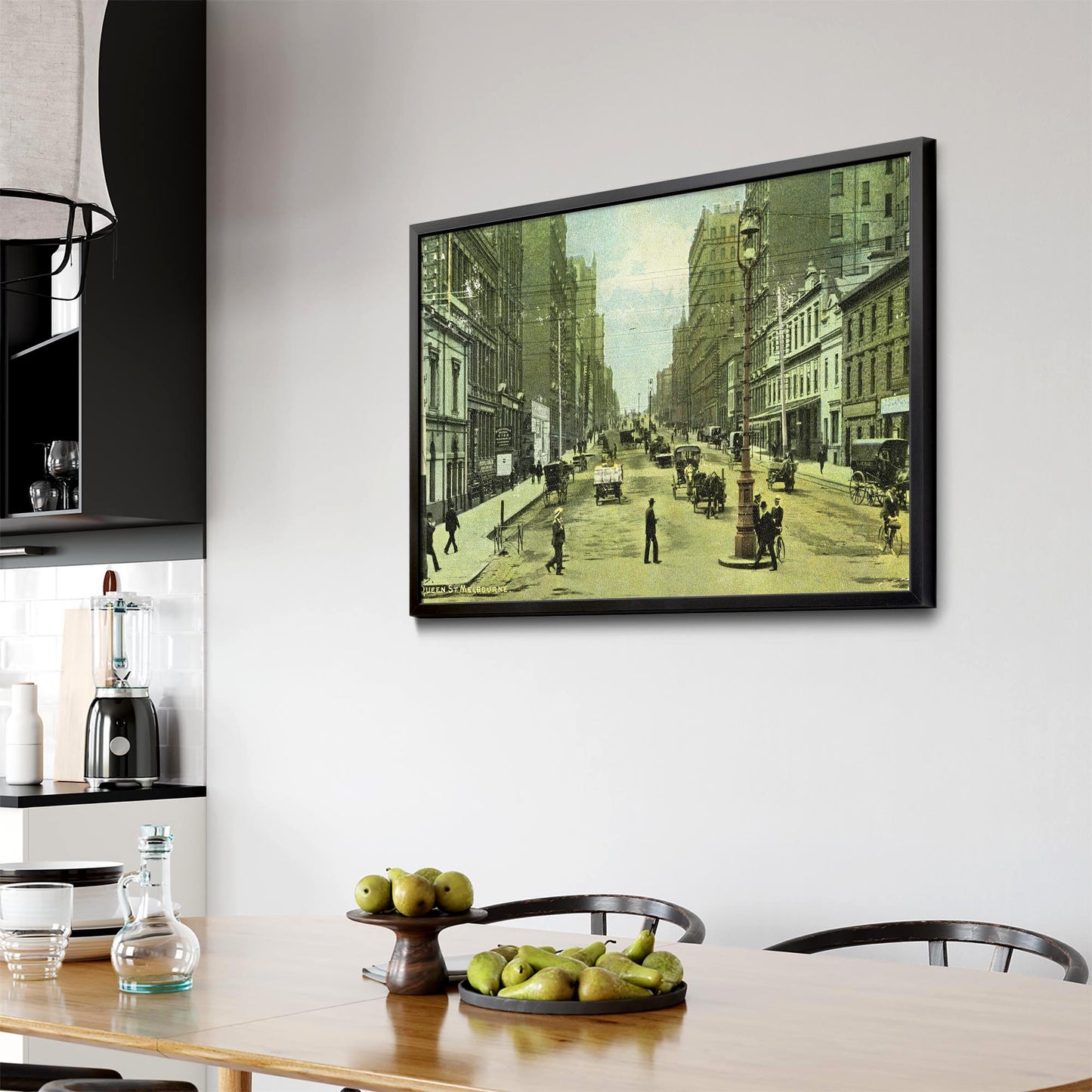 Queen St Melbourne Vintage Photograph Wall Art - The Affordable Art Company