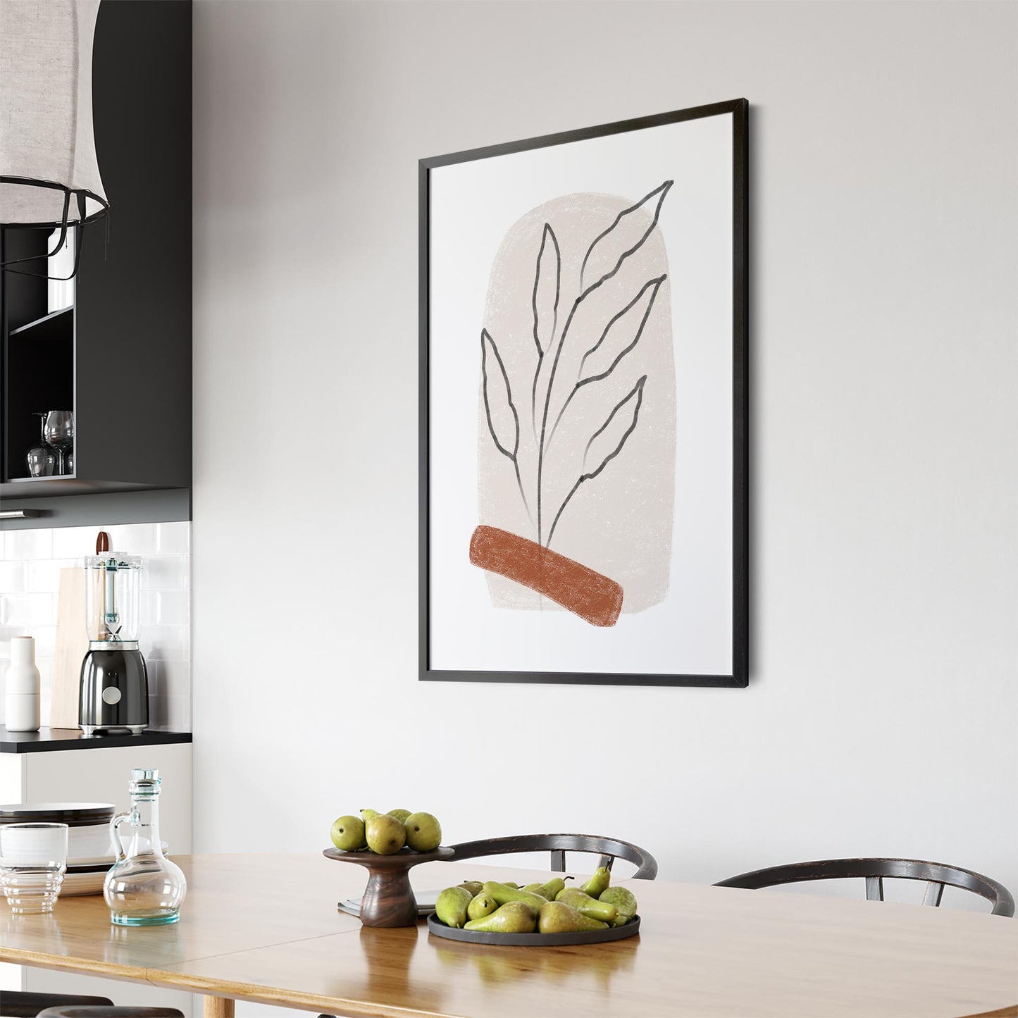 Modern Abstract Shape Minimal Retro Wall Art #6 - The Affordable Art Company
