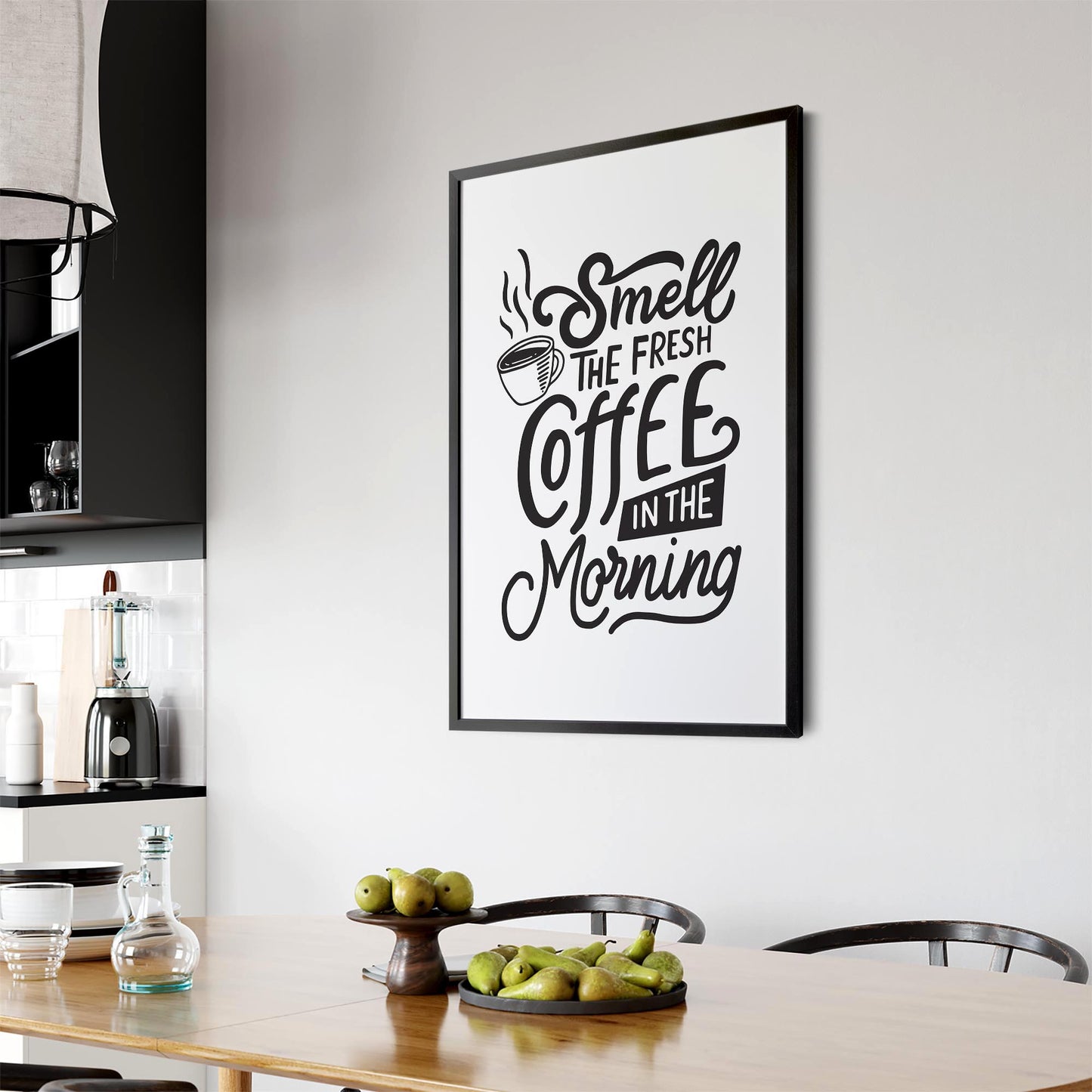 Coffee Quote Minimal Kitchen Cafe Style Wall Art #15 - The Affordable Art Company