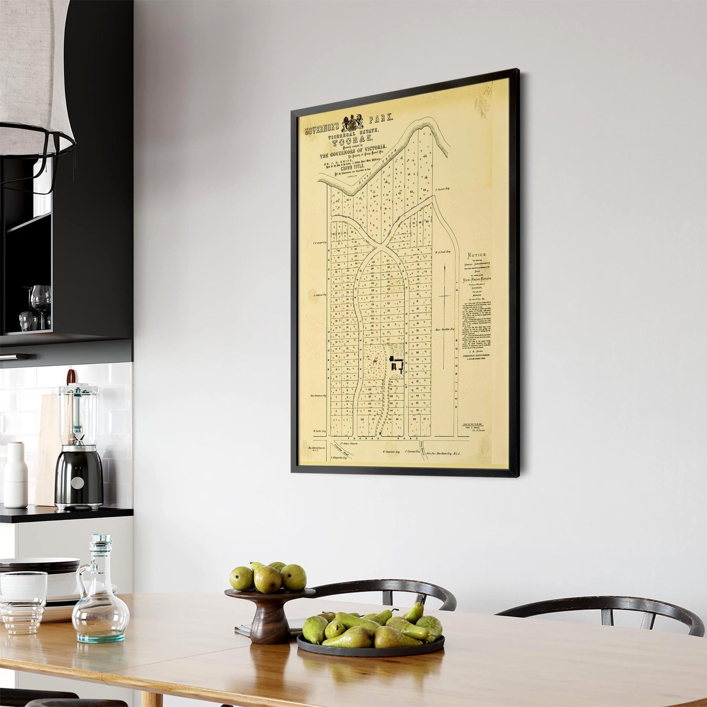 Toorak Melbourne Real Estate Advert Wall Art - The Affordable Art Company