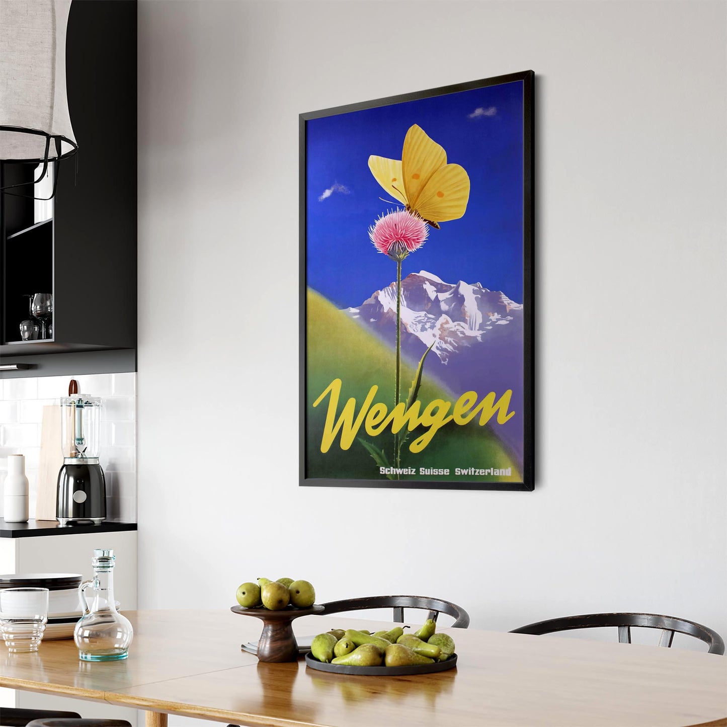 Wengen Switzerland Vintage Travel Advert Wall Art - The Affordable Art Company