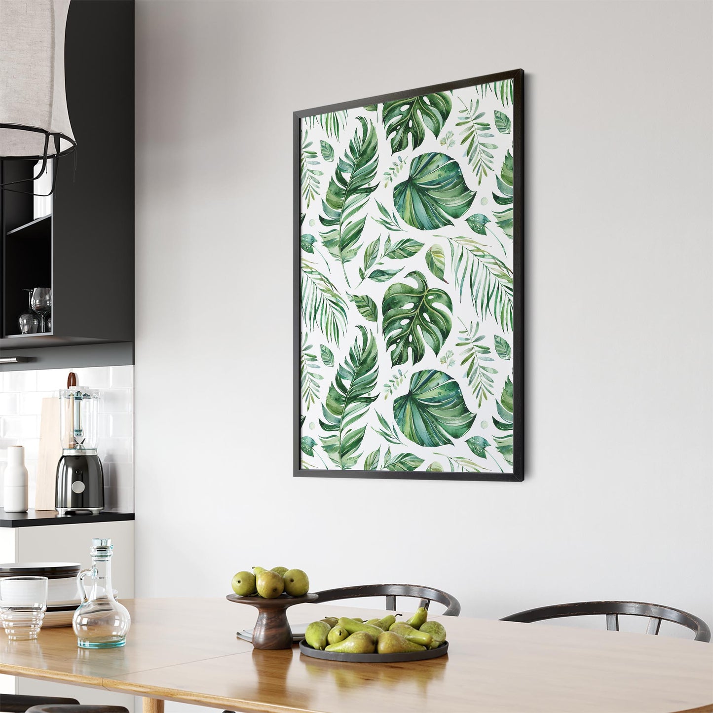 Tropical Leaf Pattern Green Plant Leaves Wall Art #3 - The Affordable Art Company