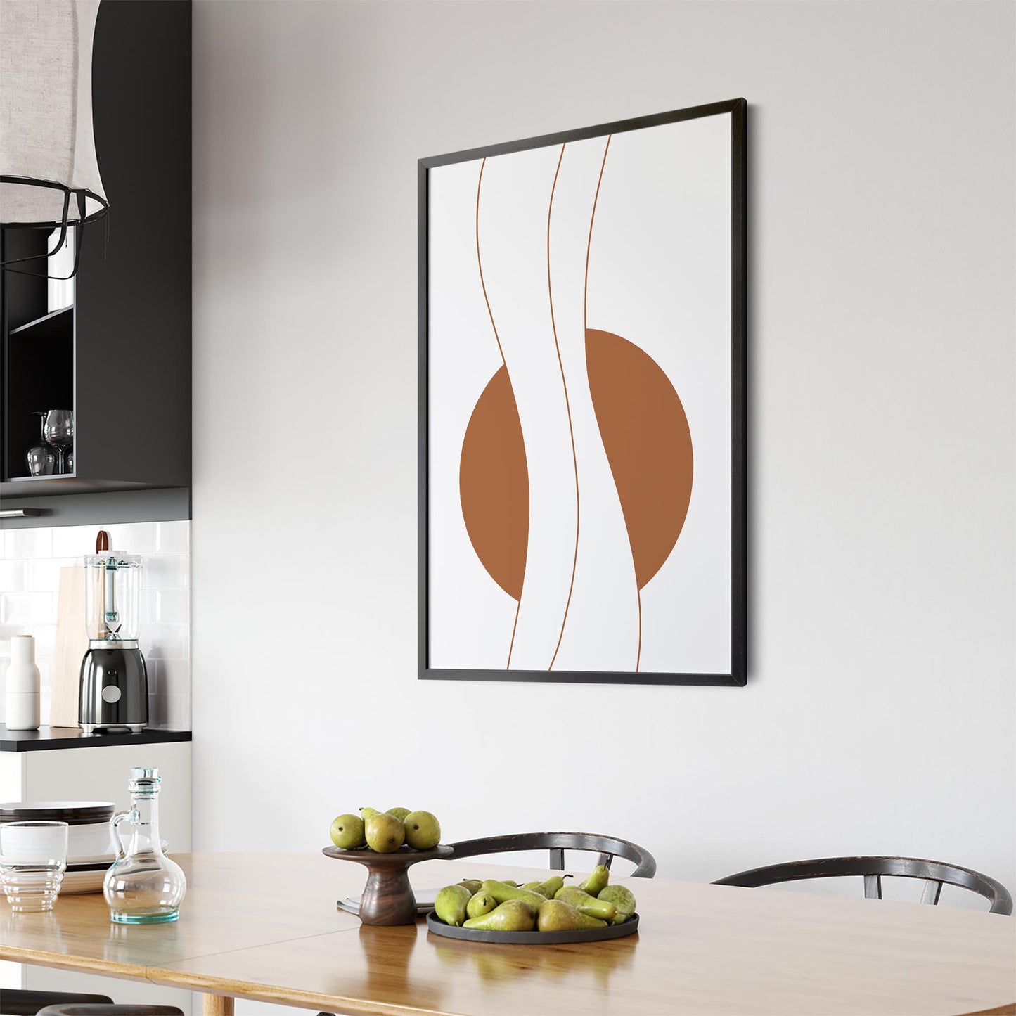 Minimal Waves Line Abstract Wall Art #6 - The Affordable Art Company