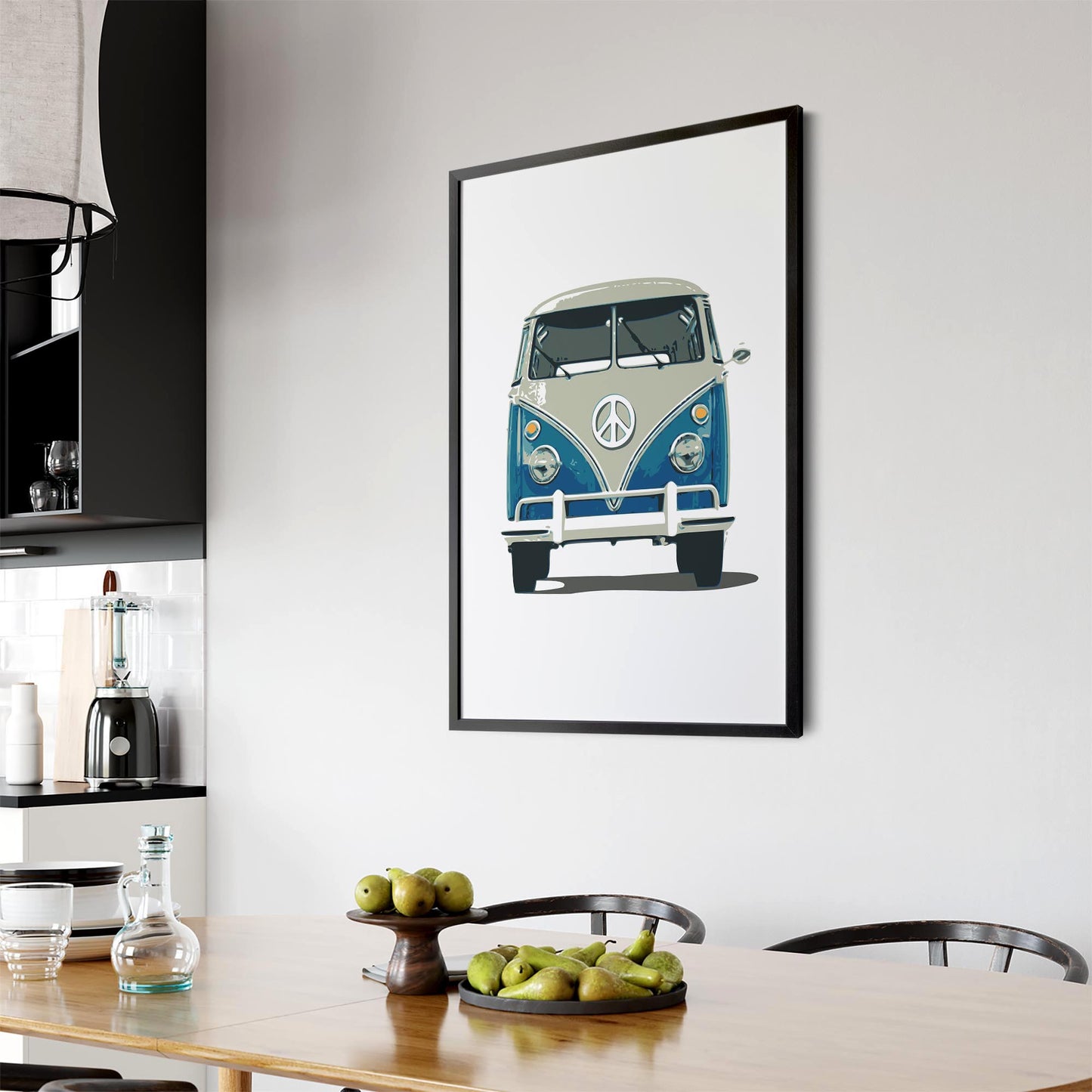 Retro Camper Van Travel Boho Hippy Wall Art #2 - The Affordable Art Company