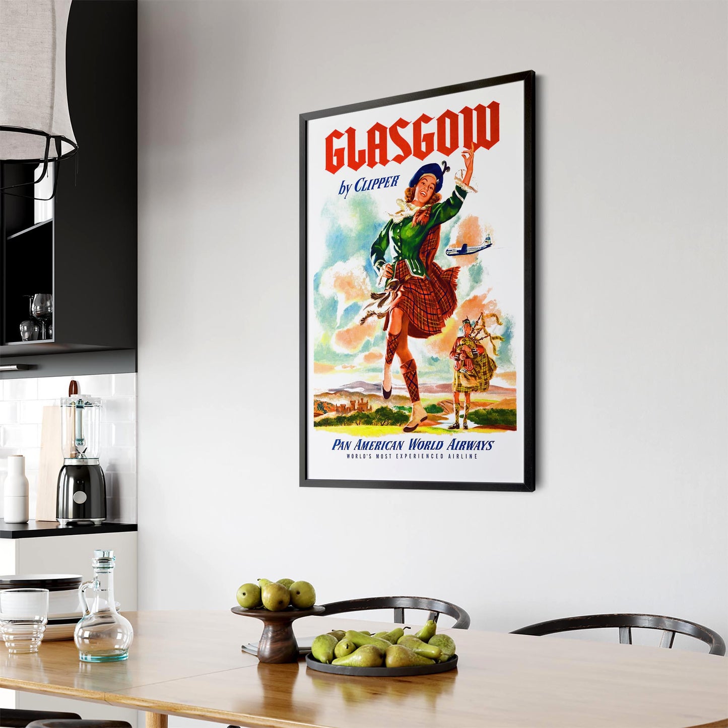 Glasgow, Scotland Vintage Travel Advert Wall Art - The Affordable Art Company