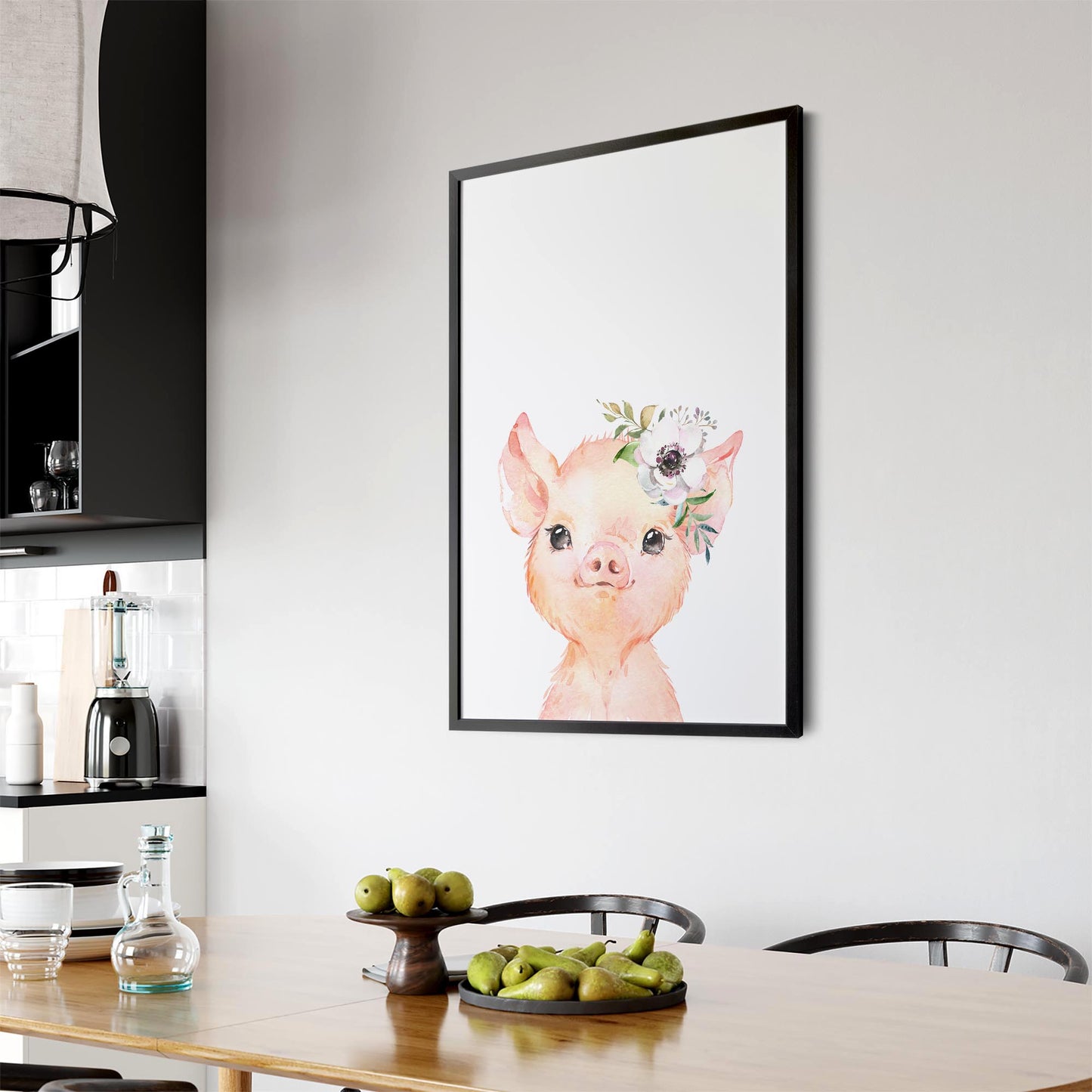 Cute Baby Pig Piglet Nursery Animal Gift Wall Art #1 - The Affordable Art Company