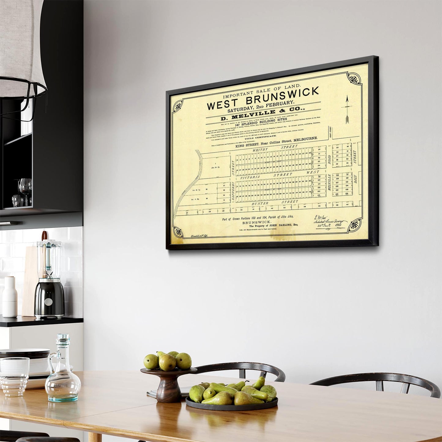 Brunswick Melbourne Vintage Real Estate Advert Art #1 - The Affordable Art Company