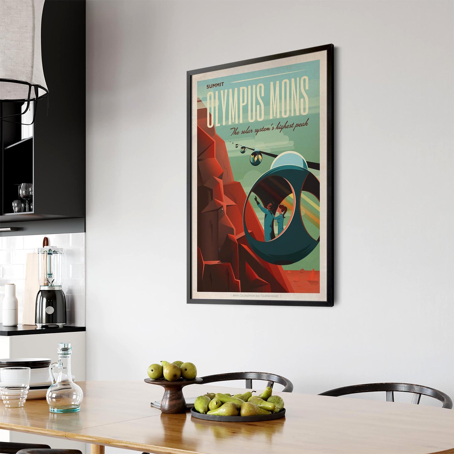 Retro Olympus Mons Space NASA Science Wall Art - The Affordable Art Company